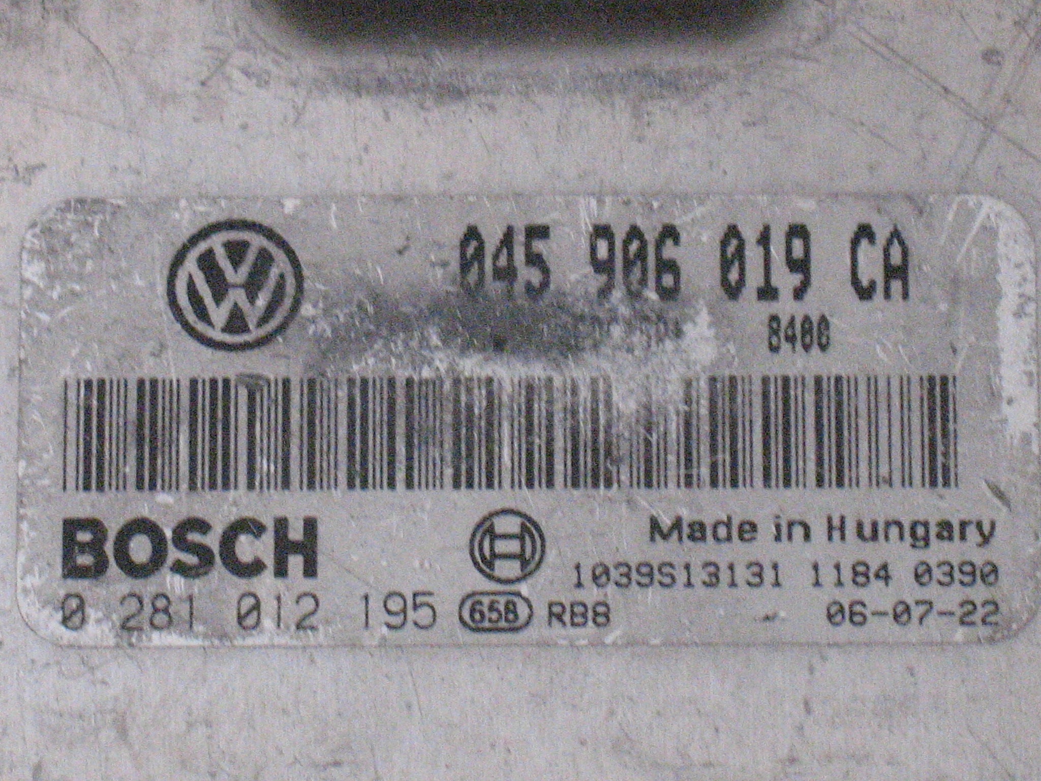 ECU VW POLO 1.4 TDI BOSCH 0281012195 045906019CA EDC15P