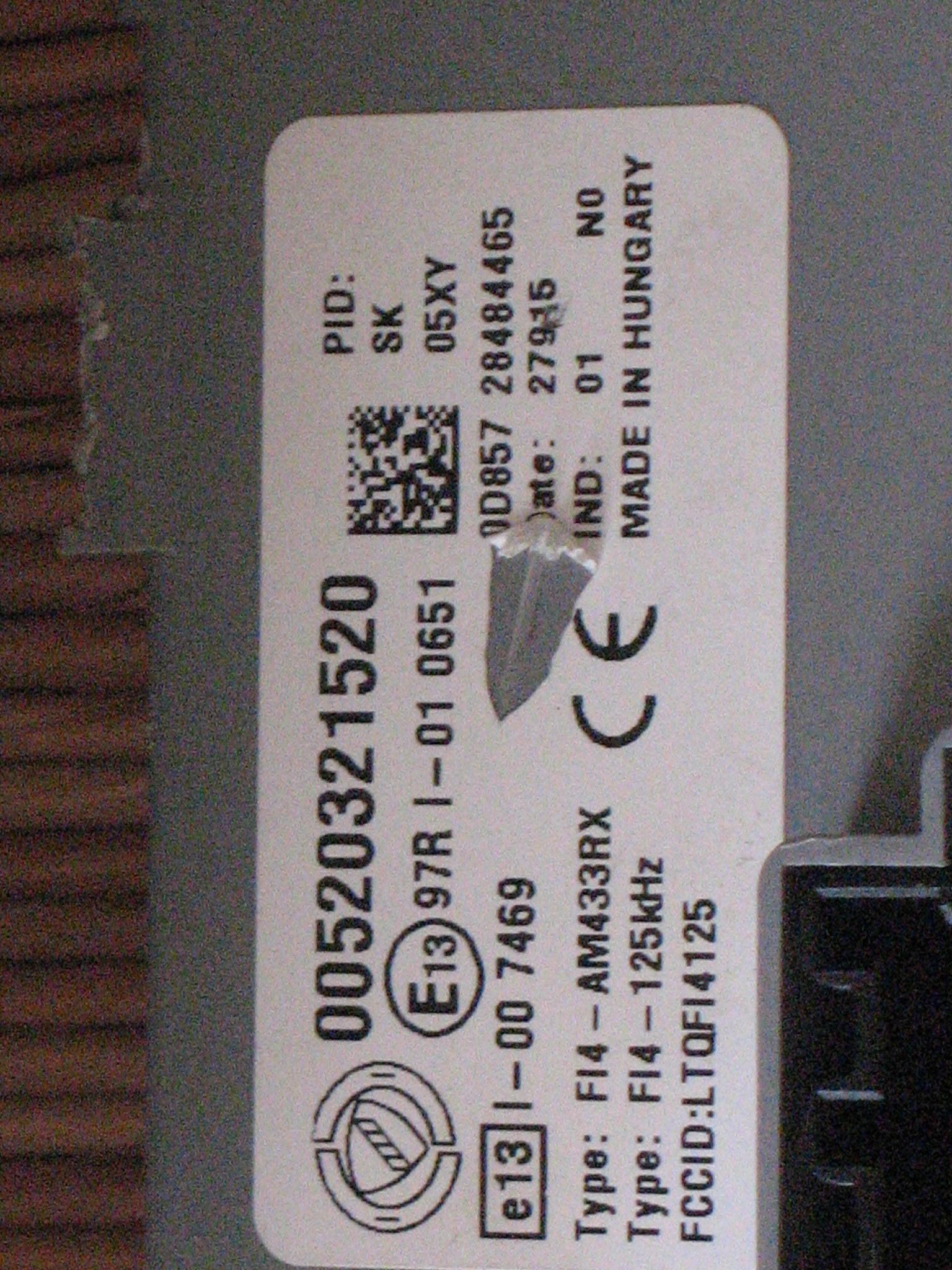 BODY COMPUTER MODUŁ BSI DOBLO II LIFT 00520321520