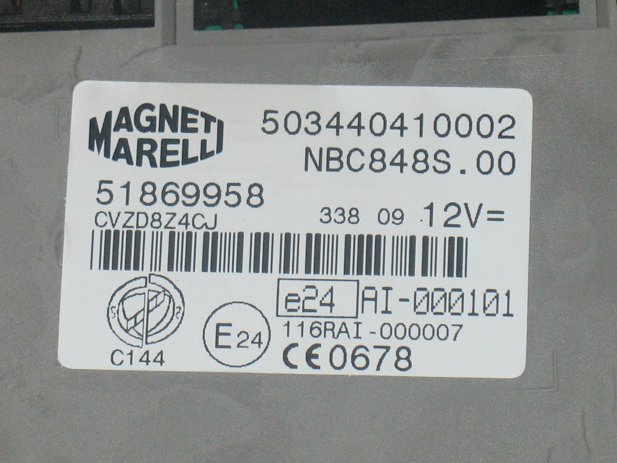 Body computer lancia musa 51869958 503440410002 NBC848S.00 magneti marelli