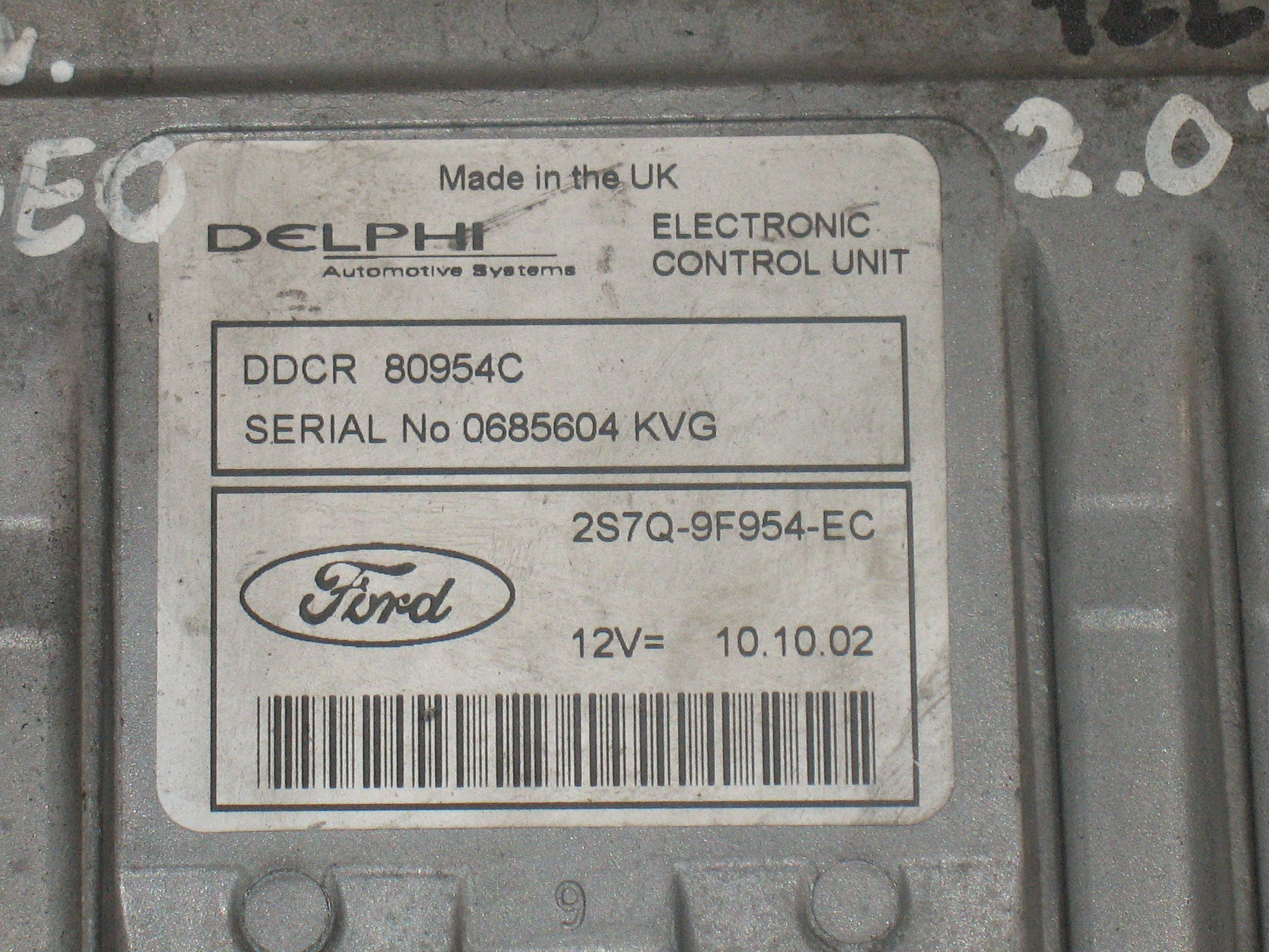 Ford Mondeo Mk3 DDCR 80954C ECU 2S7Q 9F954 EC 80954C 2S7Q9F954EC