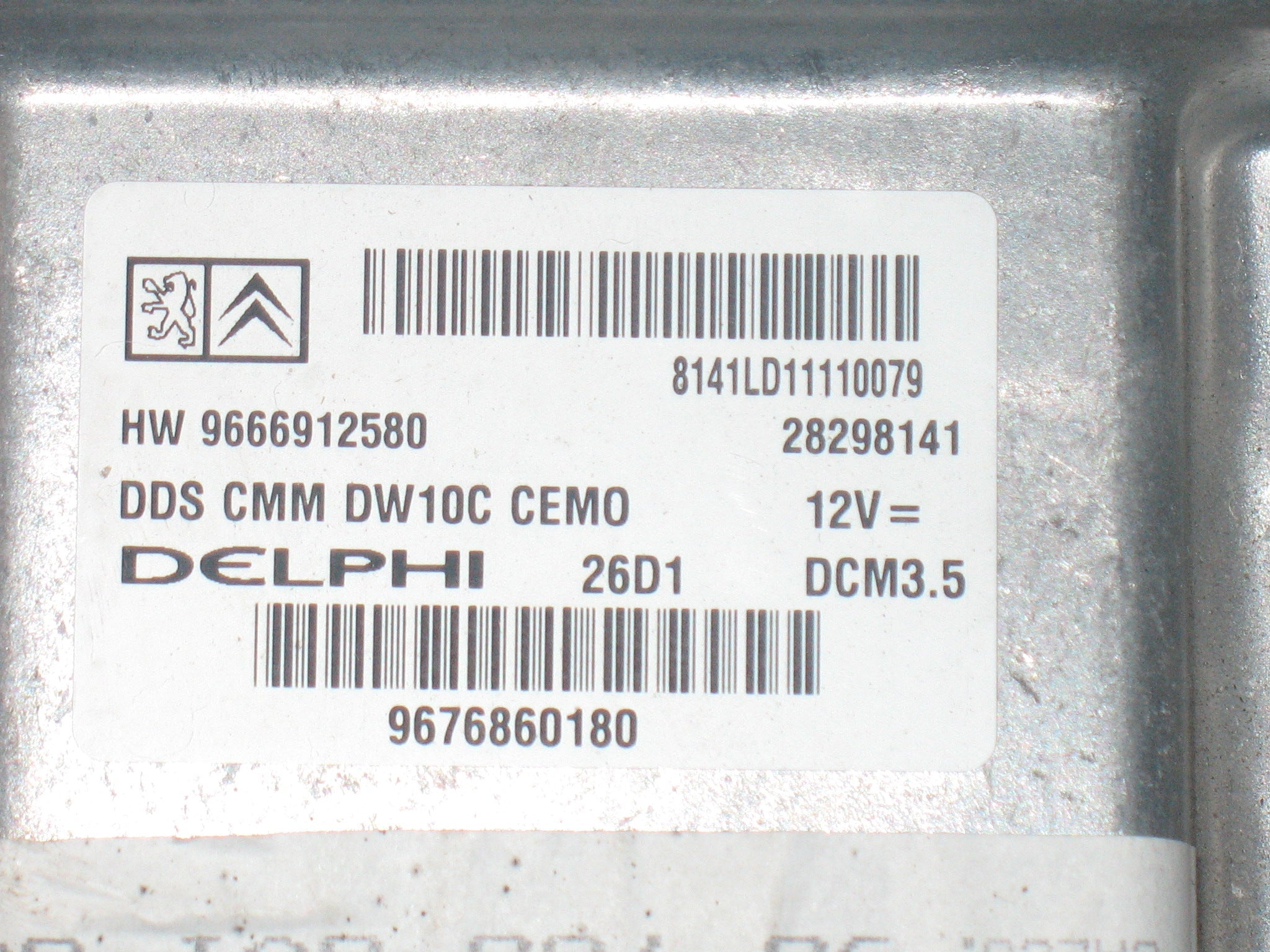 CITROEN C5 / PEUGEOT Diesel HDI Delphi HW 9666912580 28298141 9676860180 DCM3.5.