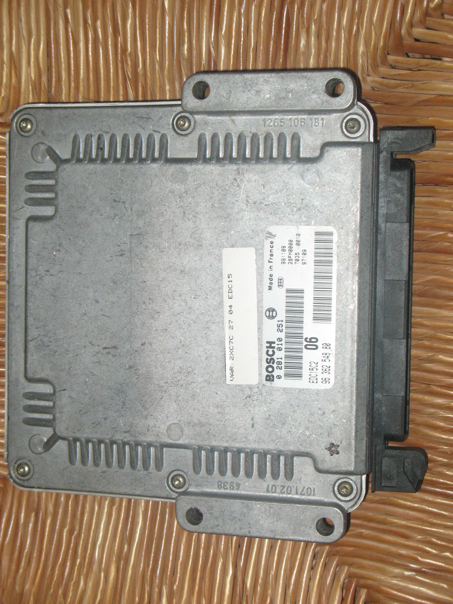 CITROEN XANTIA 9636254880 0281010251 EDC15C206 EDC15C2