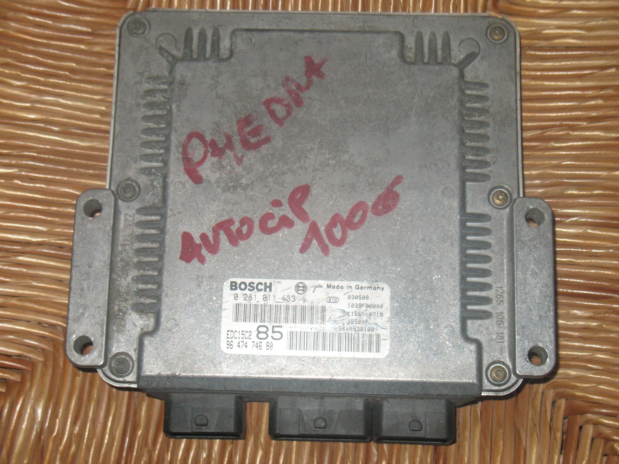 ECU lancia phedra 02-08 2.2 jtd peugeot 807 03 0281011133 EDC 15C2-10.1