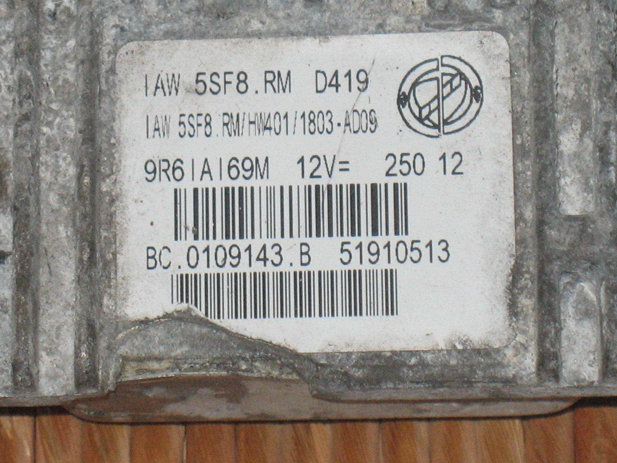 Ecu Centralina Alfa Romeo Mito 51910513 IAW 5SF8 .RM HW401 1803-AD09 BC0109143B BC 0109143 B D419