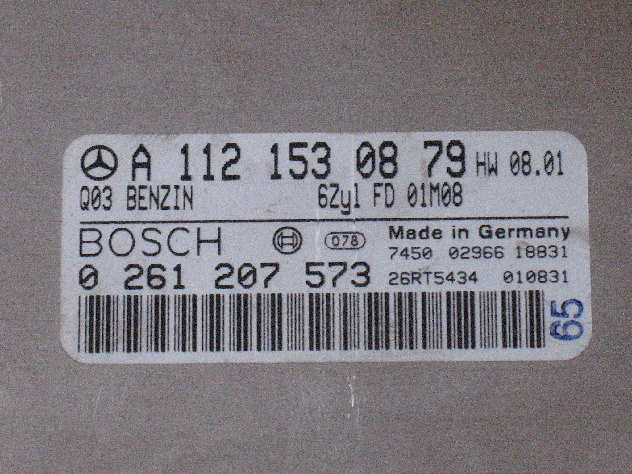 ECU CENTRALINA Mercedes Benz W203 1121530879 Bosch 0261207573 SET A1121530879 ME2.8A0261207573