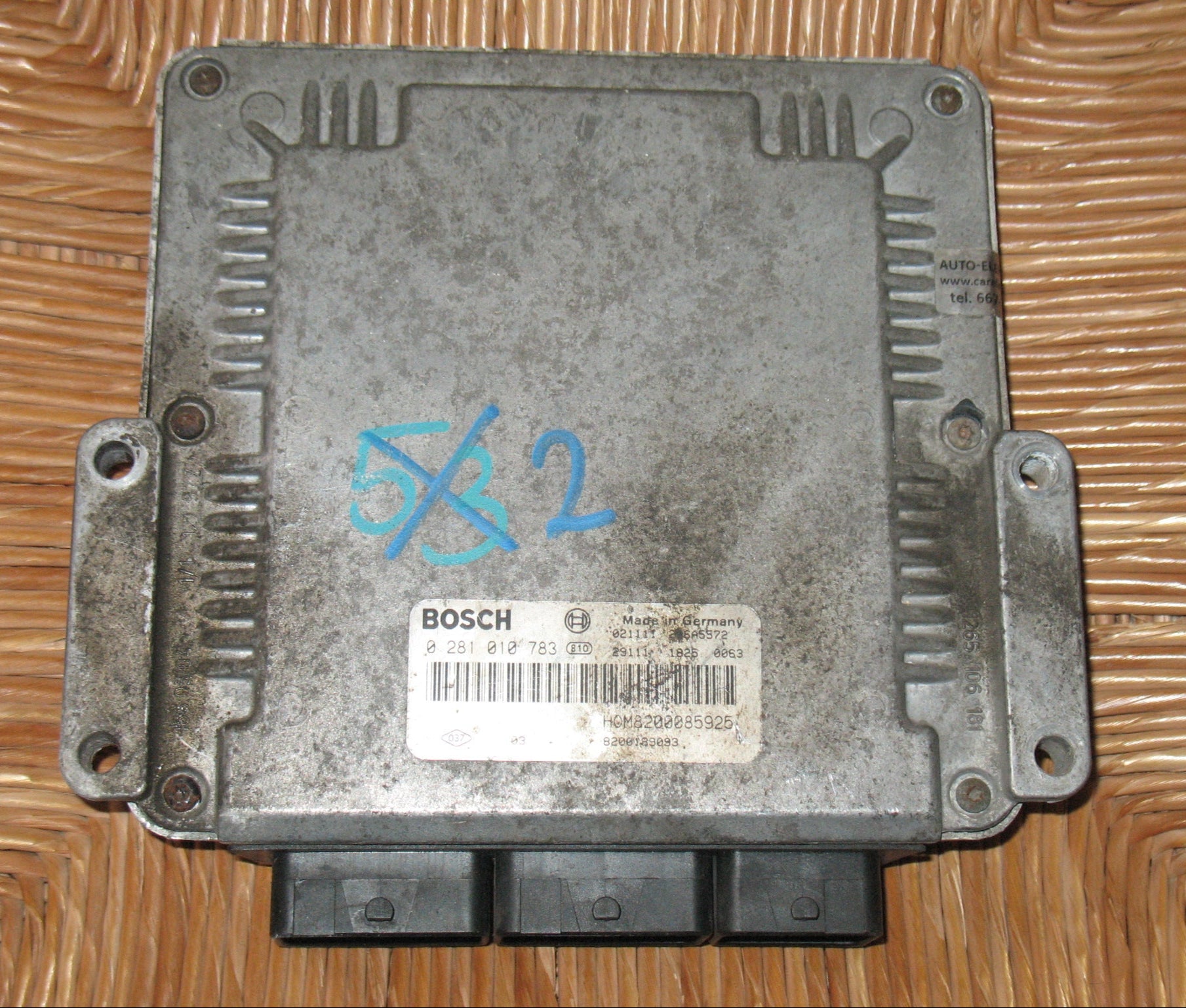 ECU ENGINE CONTROLLER RENAULT MASTER OPEL MOVANO 1.9 DCI BOSCH 0281010783 HOM8200085925 8200085925 EDC15C3