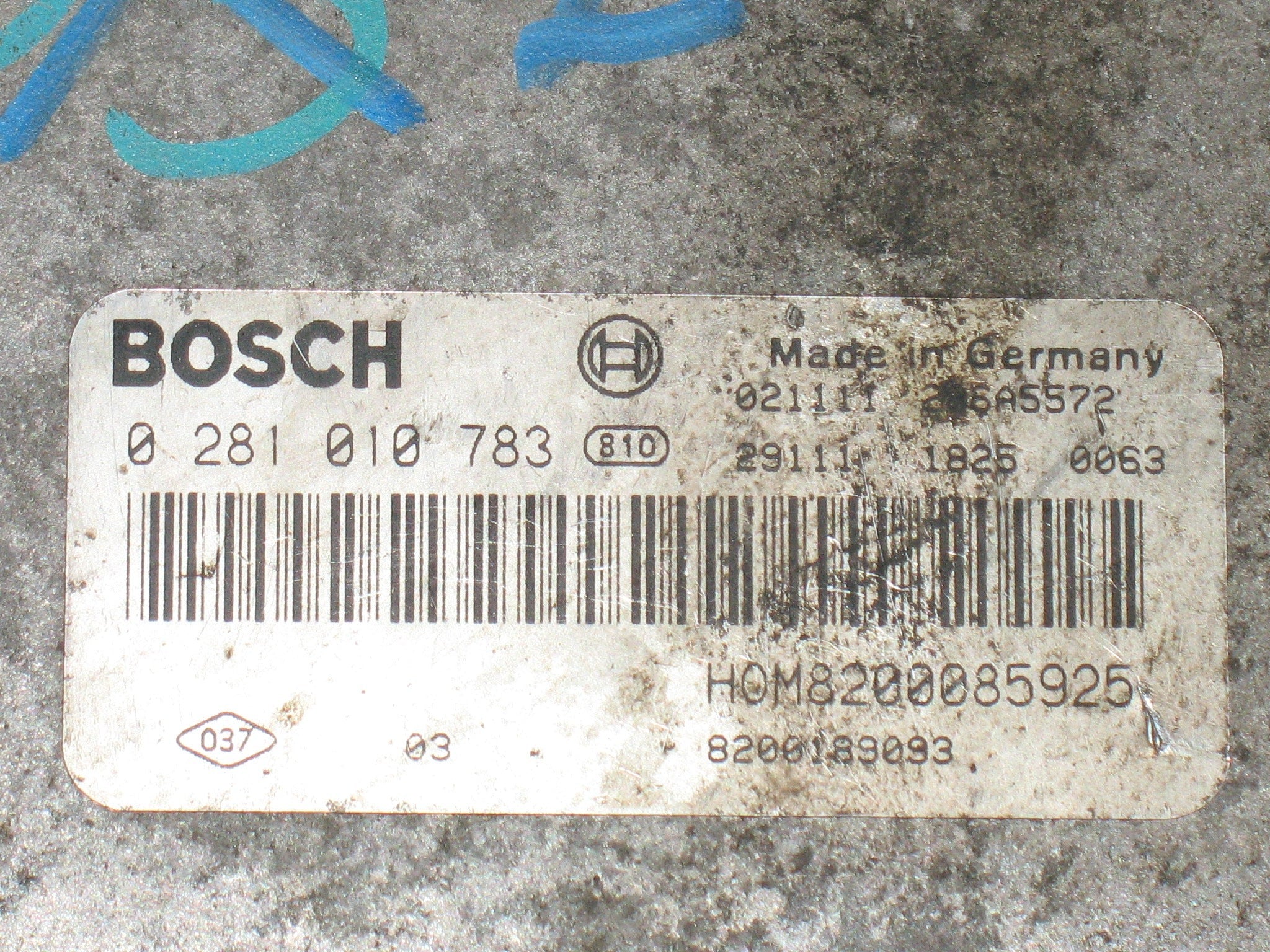 ECU ENGINE CONTROLLER RENAULT MASTER OPEL MOVANO 1.9 DCI BOSCH 0281010783 HOM8200085925 8200085925 EDC15C3