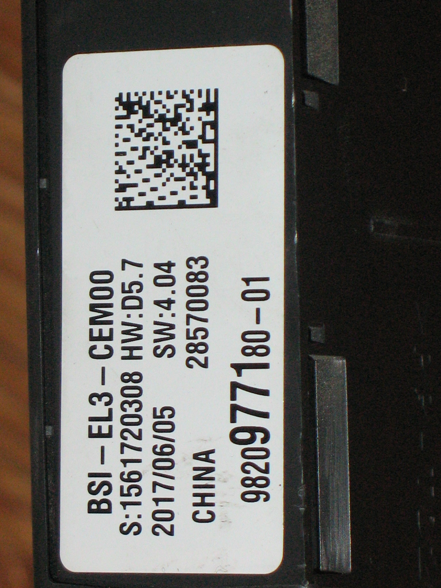 Bsi citroen c3 1.2 benzina cod 9820977180 01 Bsi el3 cem00  9820977180-01 28570083