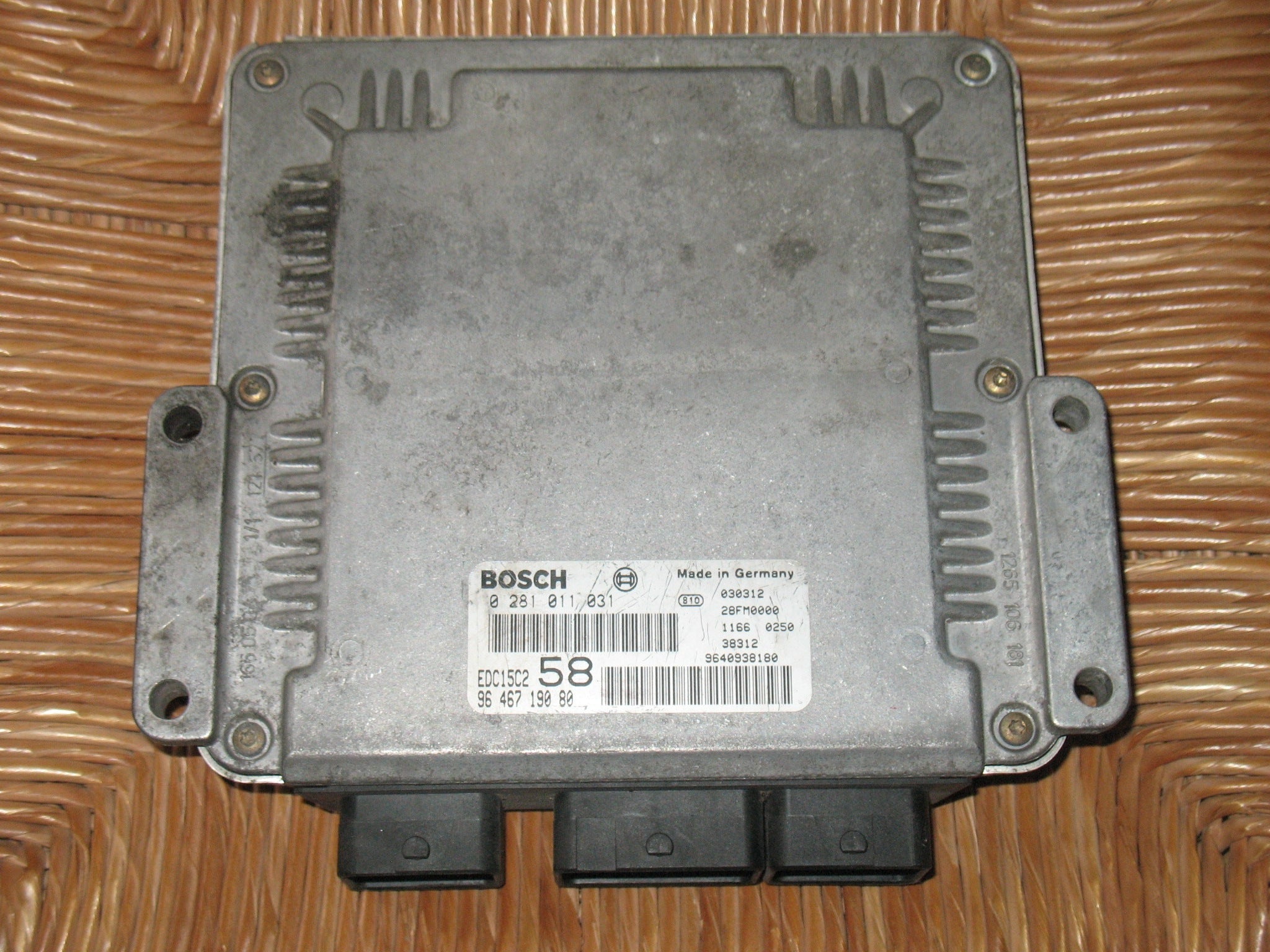 ECU FIAT ULYSSE 2.0 JTD BOSCH 0281011031 9640938180 EDC15C2 58