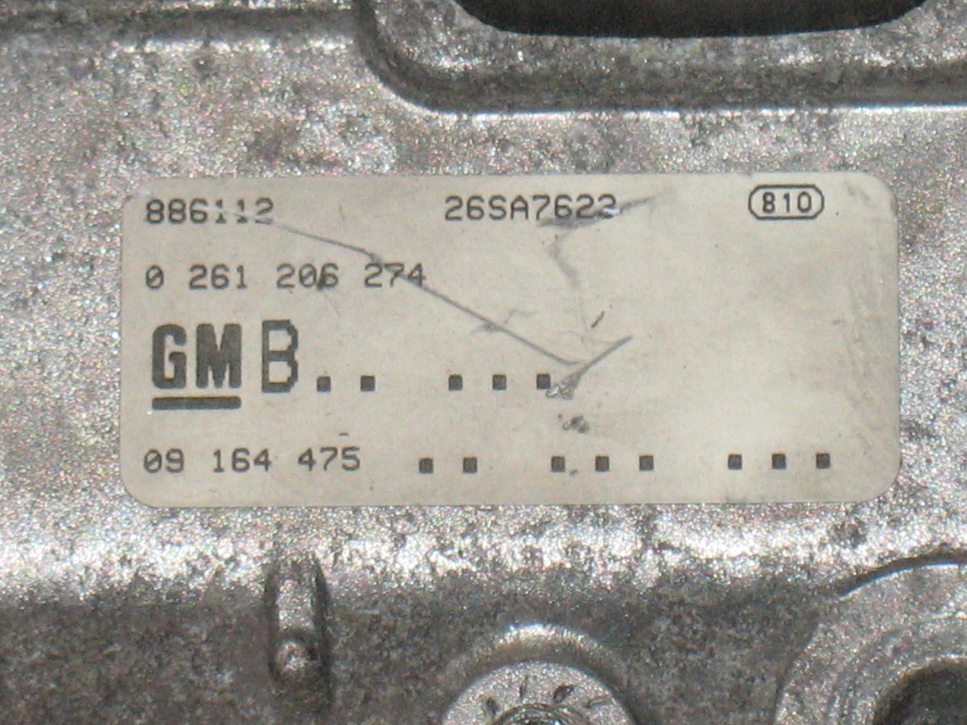 Centralina motore OPEL CORSA C 1.2 Z12XE BOSCH 0261206274 GM 09164475