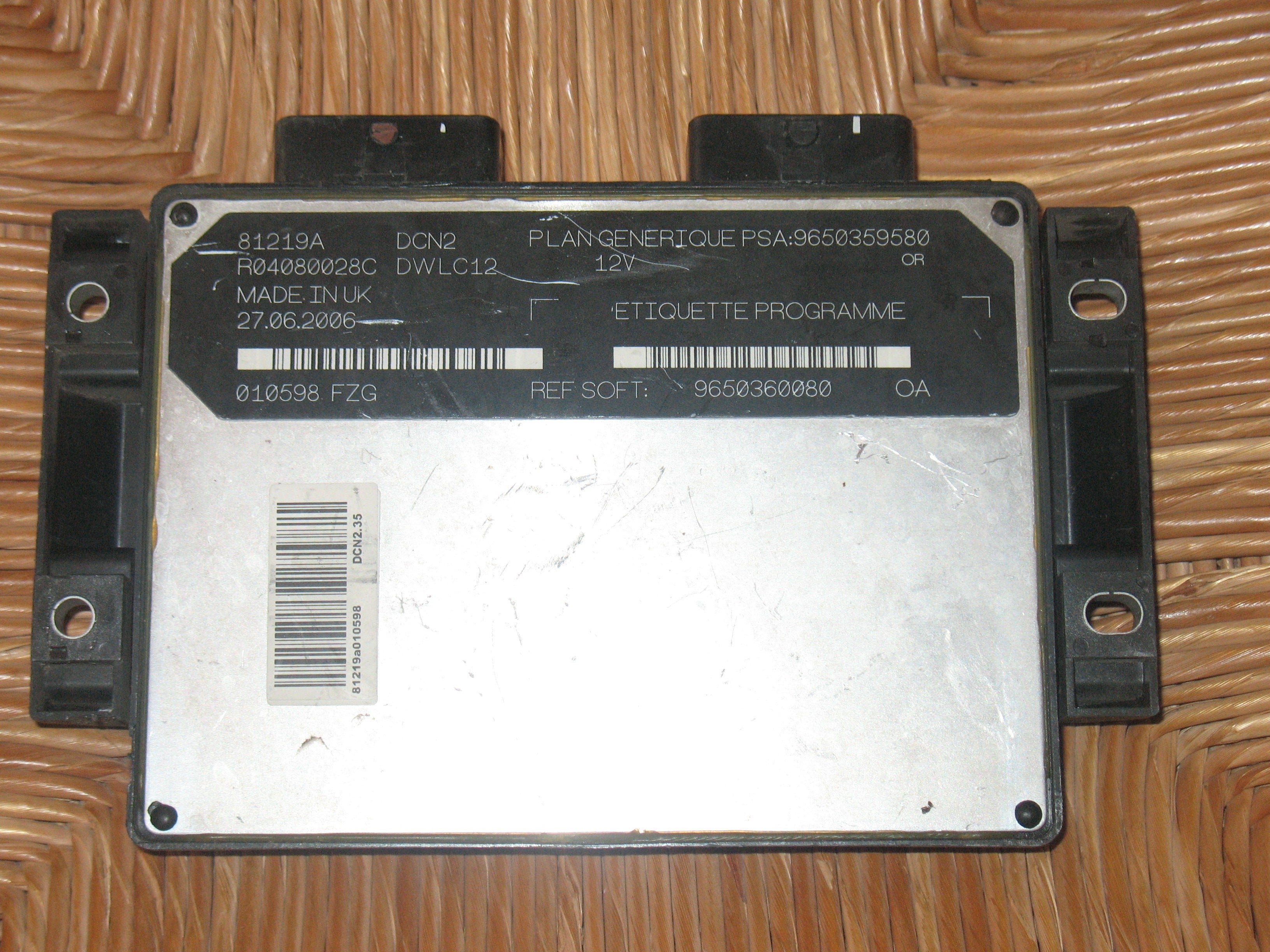 ECU CITROEN BERLINGO 1.9 9650360480 R04080035B 9650359580 9650360080