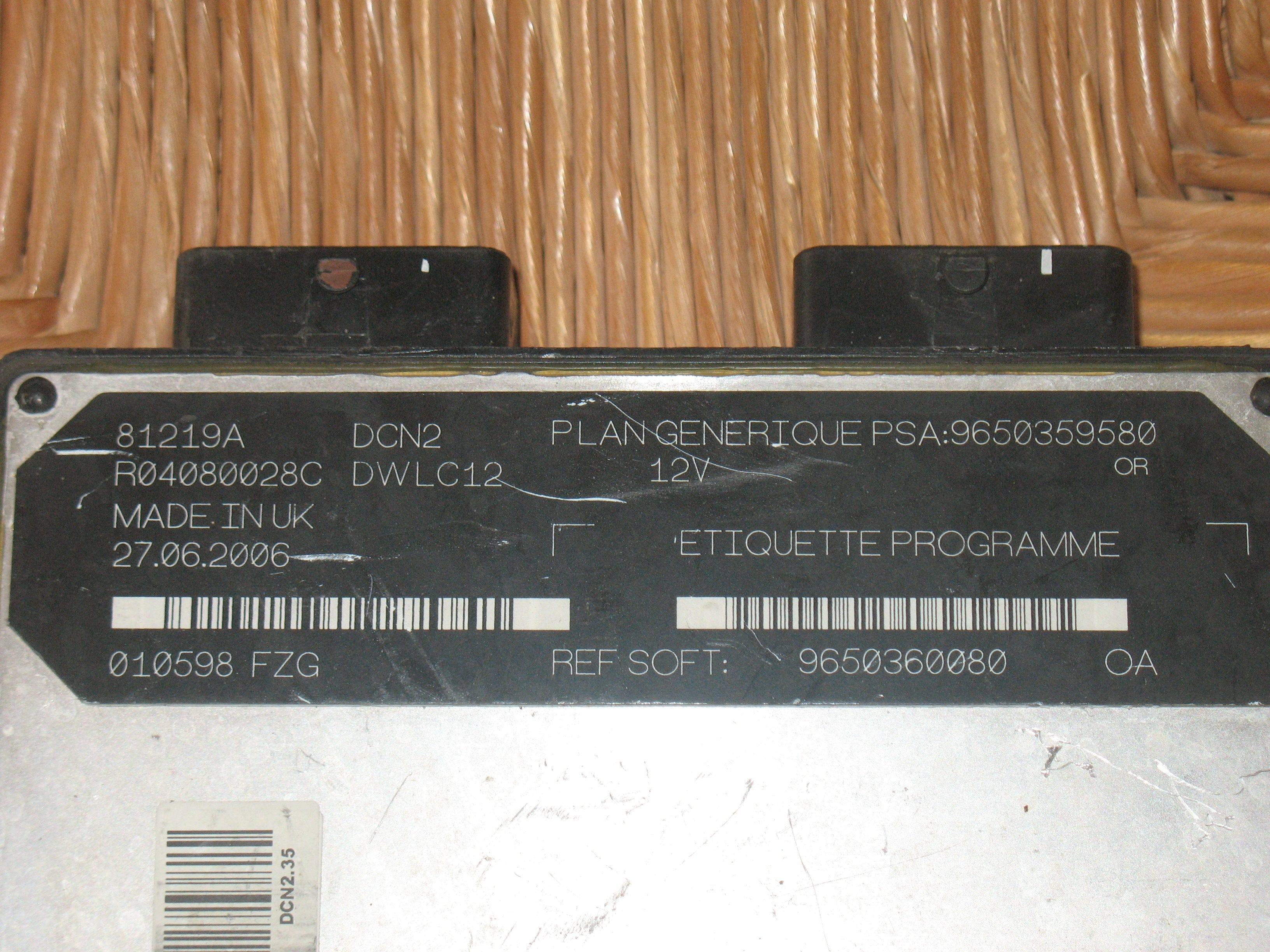 ECU CITROEN BERLINGO 1.9 9650360480 R04080035B 9650359580 9650360080