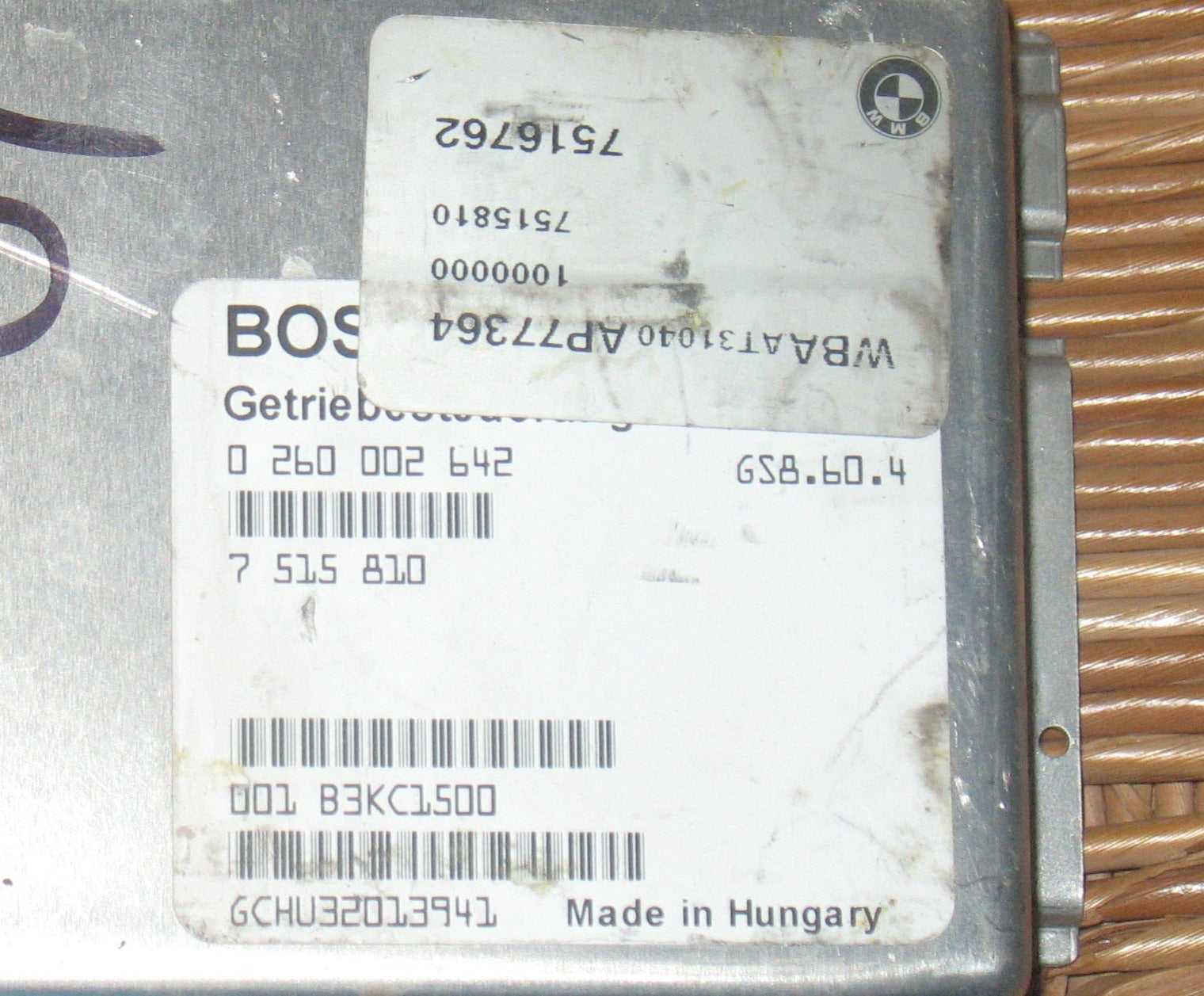 ECU AUTOMATIC GEARBOX BMW E39 E46 325 BOSCH 0 260 002 642 0260002642 7 522 980 7522980