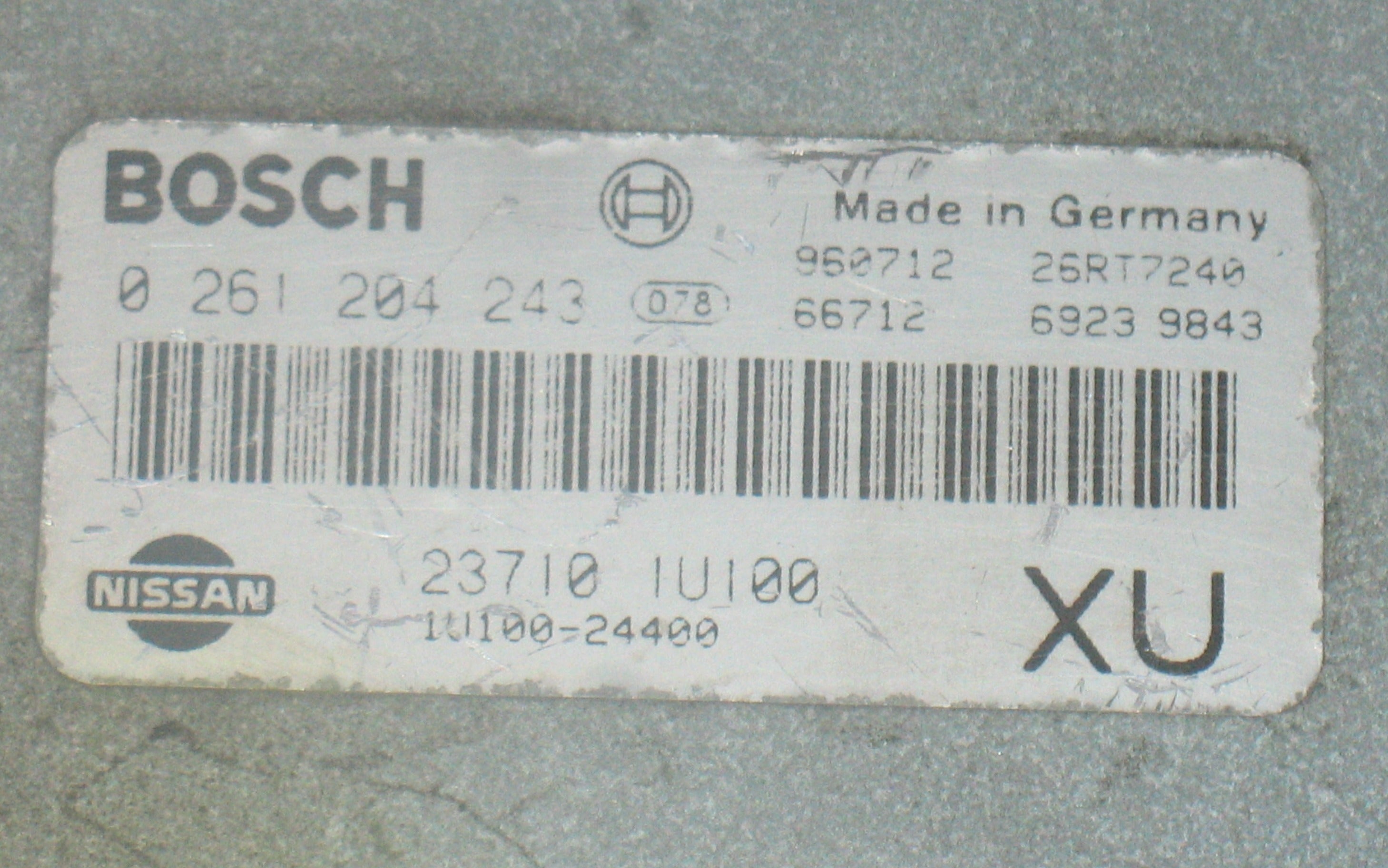 0261204243 M1.9.5 23710-1U101 1U101-24400 XU CENTRALINA MOTORE BOSCH NISSAN MICRA II [ K11 ] MOTORE 1.0 16V.