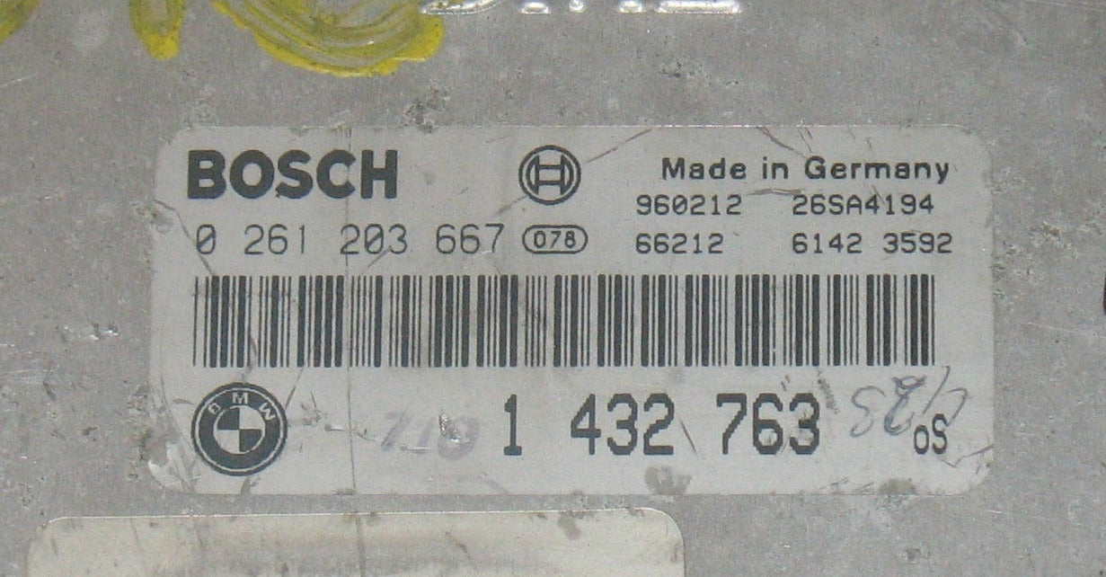 CENTRALINA MOTORE BMW 3ER 318 E36 BOSCH 0261203667 1 432 763 1432763