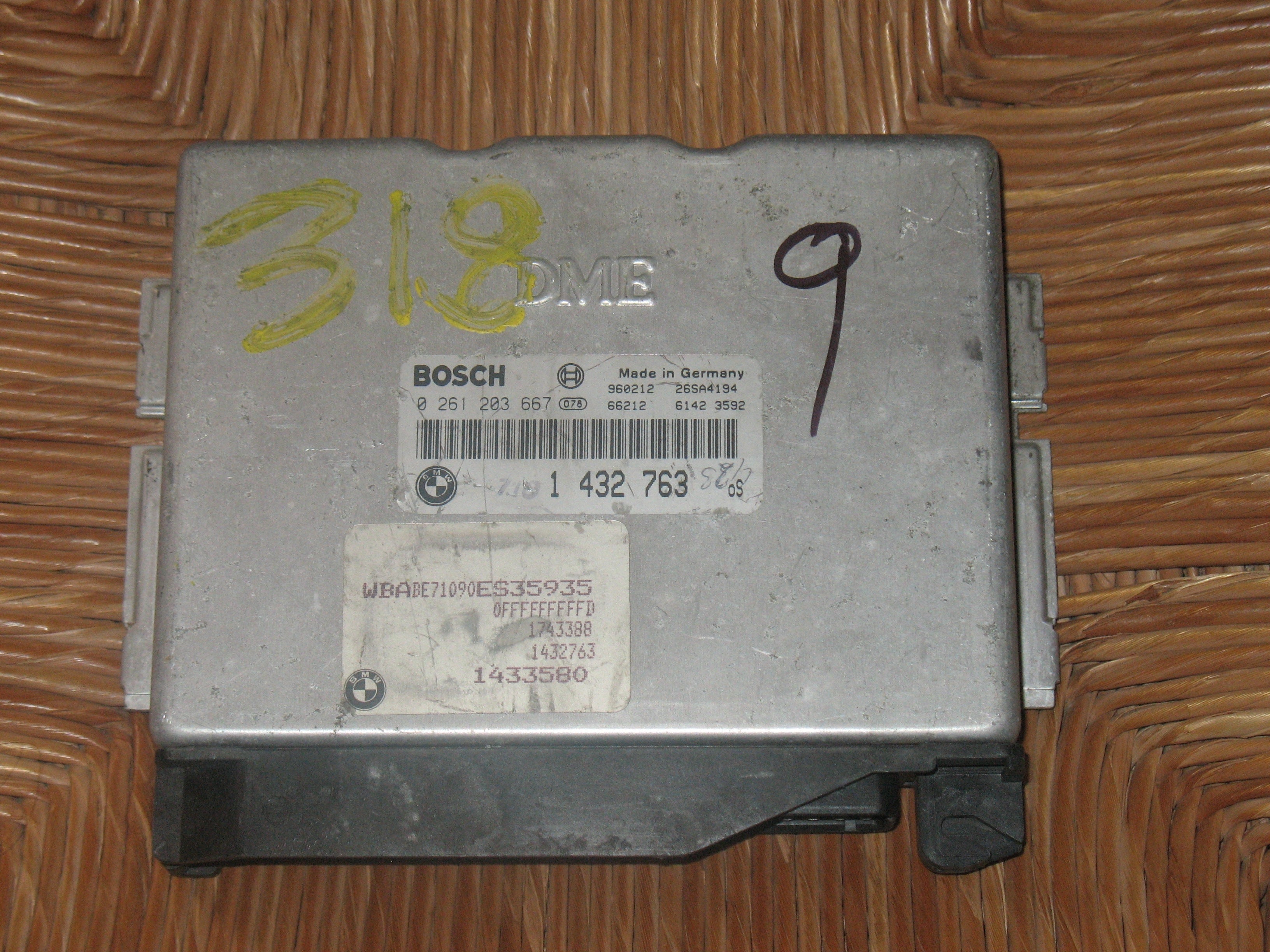 CENTRALINA MOTORE BMW 3ER 318 E36 BOSCH 0261203667 1 432 763 1432763
