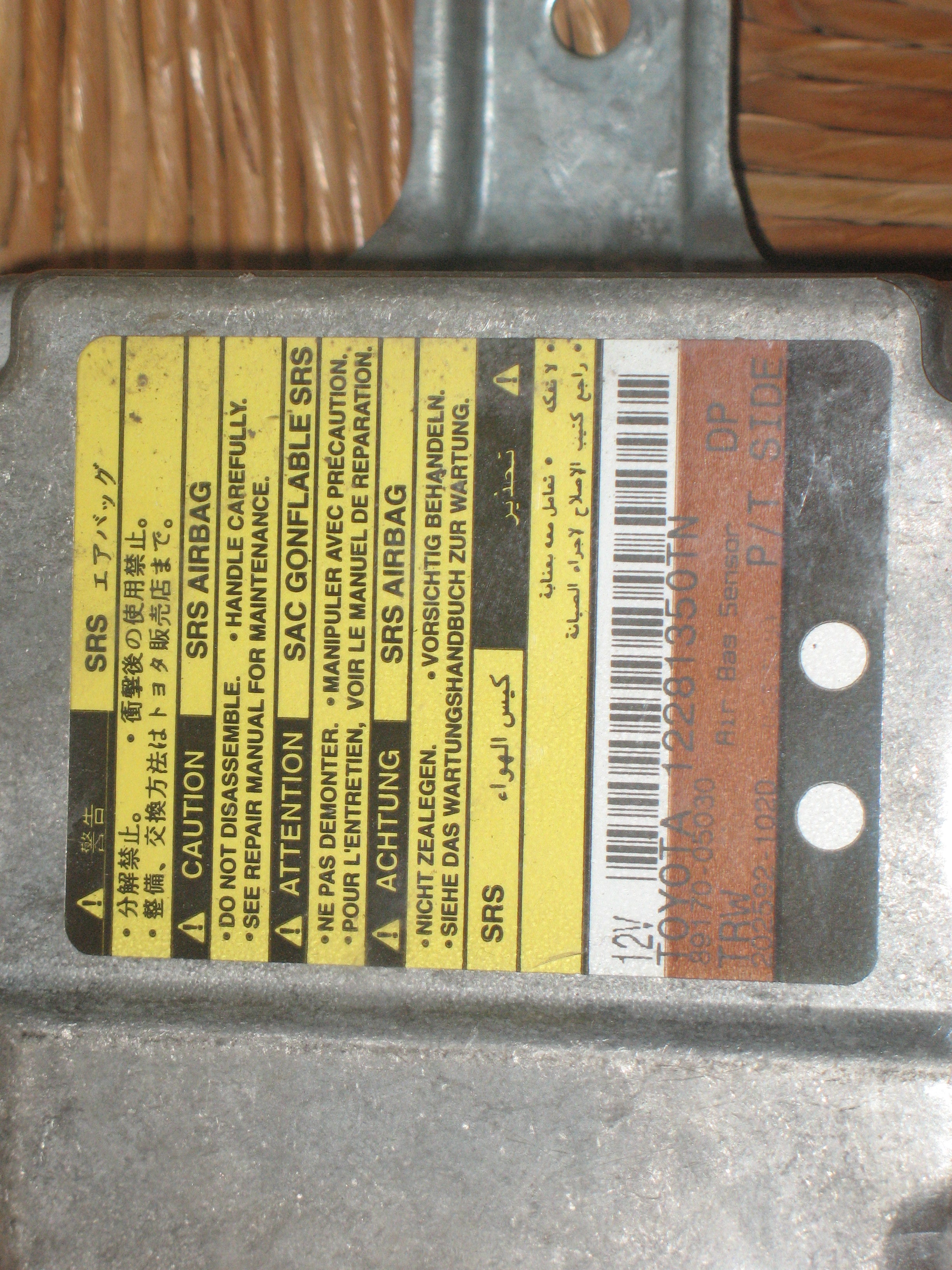 Toyota Avensis T220 Centralina modulo airbag 8917005030 89170-05030 202592-102D 8917005030 89170-05030 202592-102D