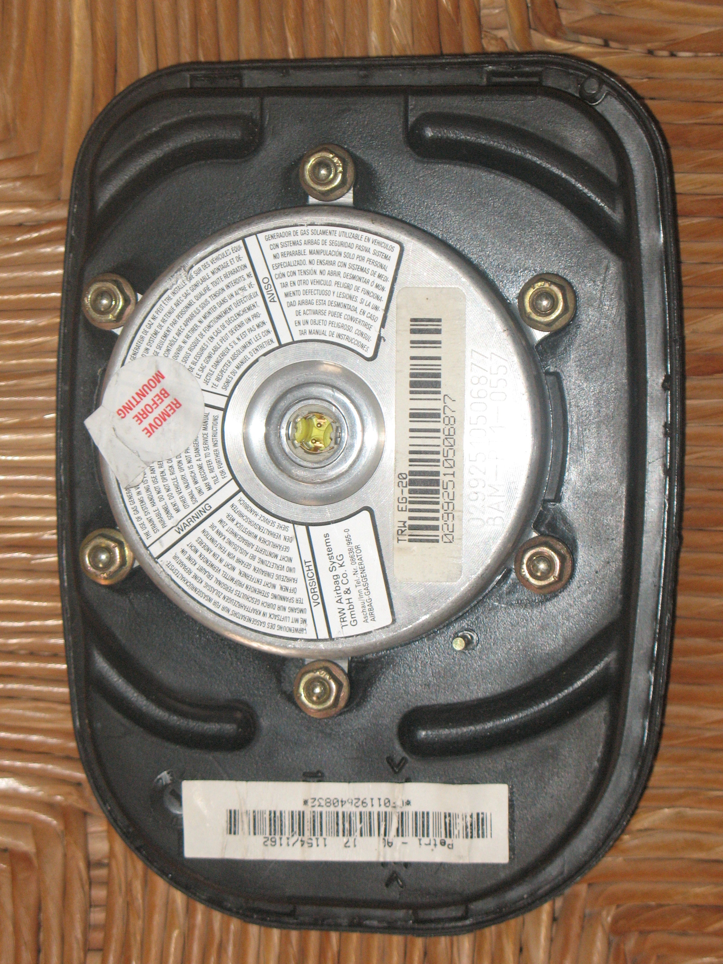 BAM-PT1-0557 AIRBAG SPORTELLO PORTA DX DESTRA MERCEDES BENZ CLASSE E (W210) 02992510506877