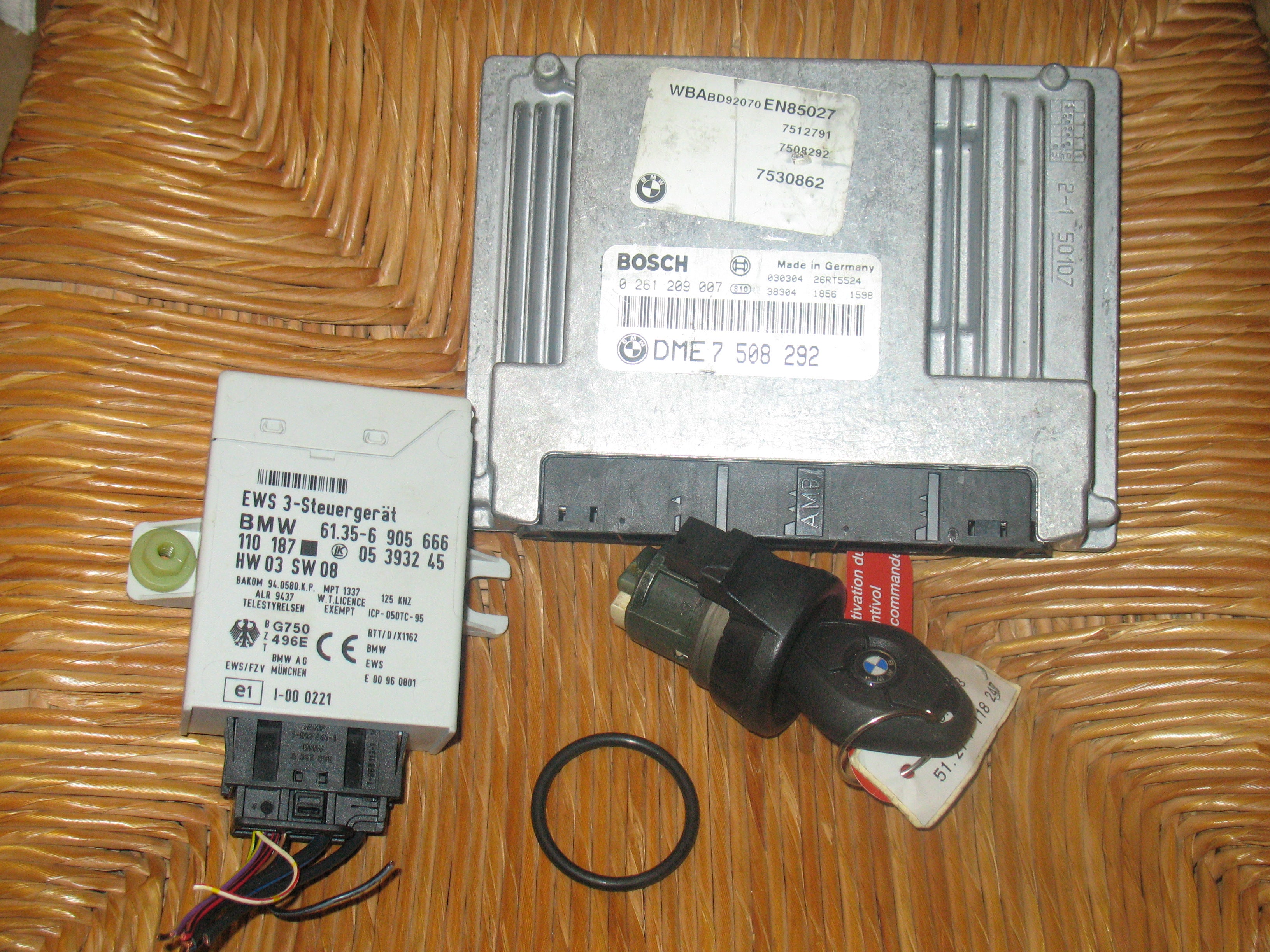 KIT ECU EWS BMW E46 BOSCH 0261209007 MODULE 61356905666 ME9.2