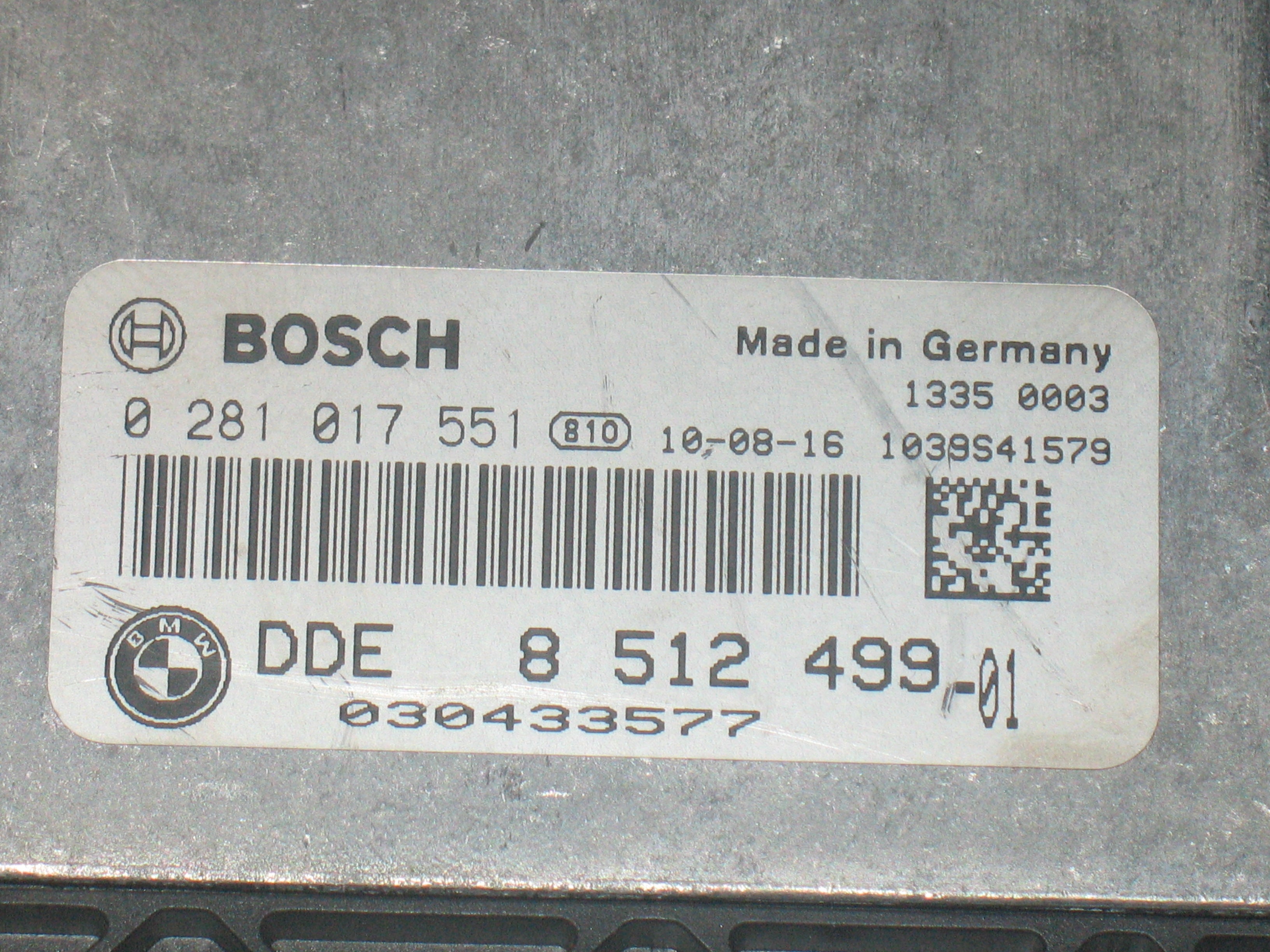kit 0281017551 Centralina Motore Ecu Bosch Bmw X1 (E84) Sdrive 2.0 D 16V Aut 6M  Centralina Body Computer Bmw E82 61.35-9237047-01 2102401835 5Wk49515Ebr con chiave