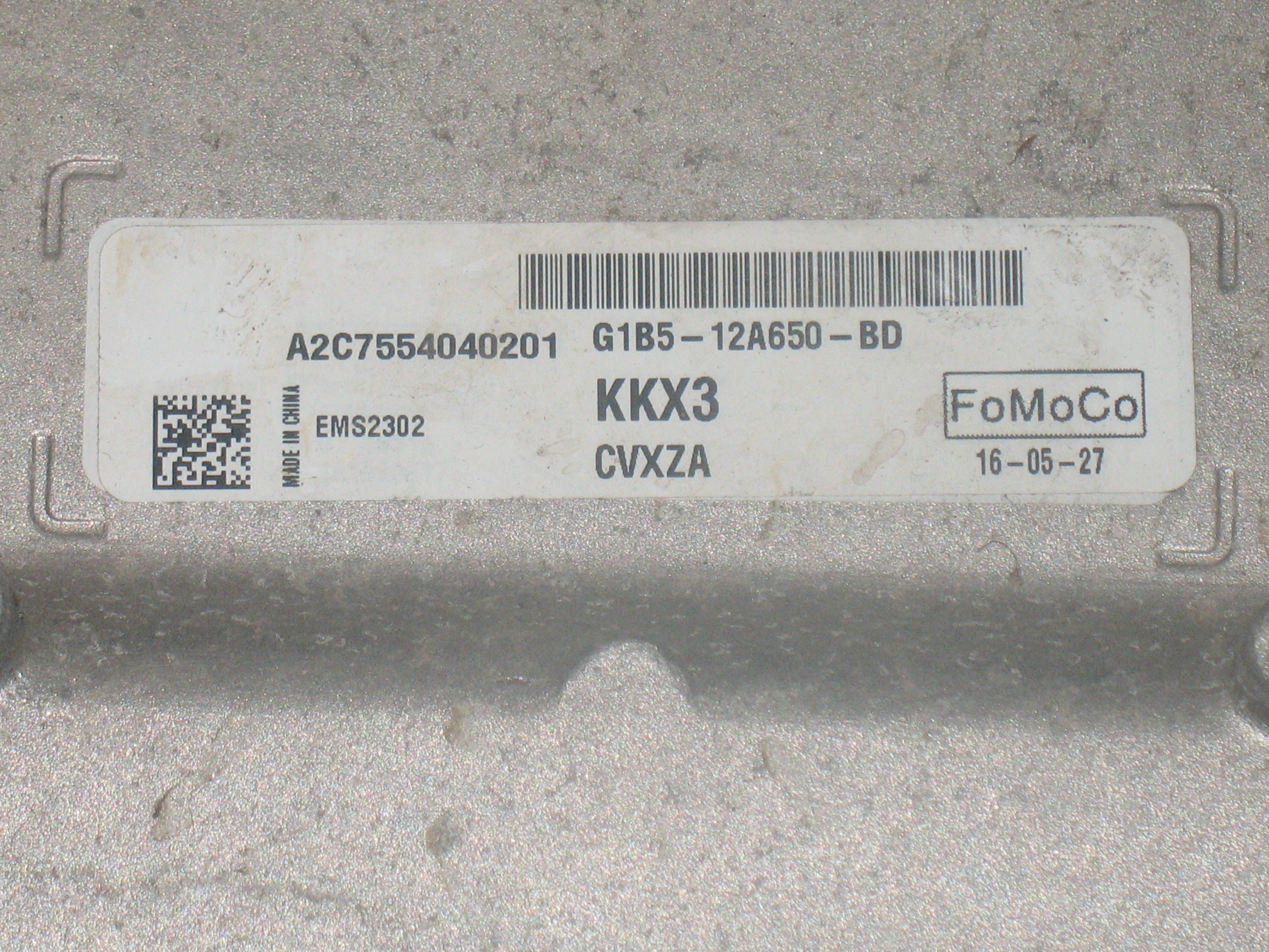 ECU CENTRALINA MOTORE FORD KA G1B5-12A650-BD A2C7554040201 KKX3 FOMOCO EMS2302