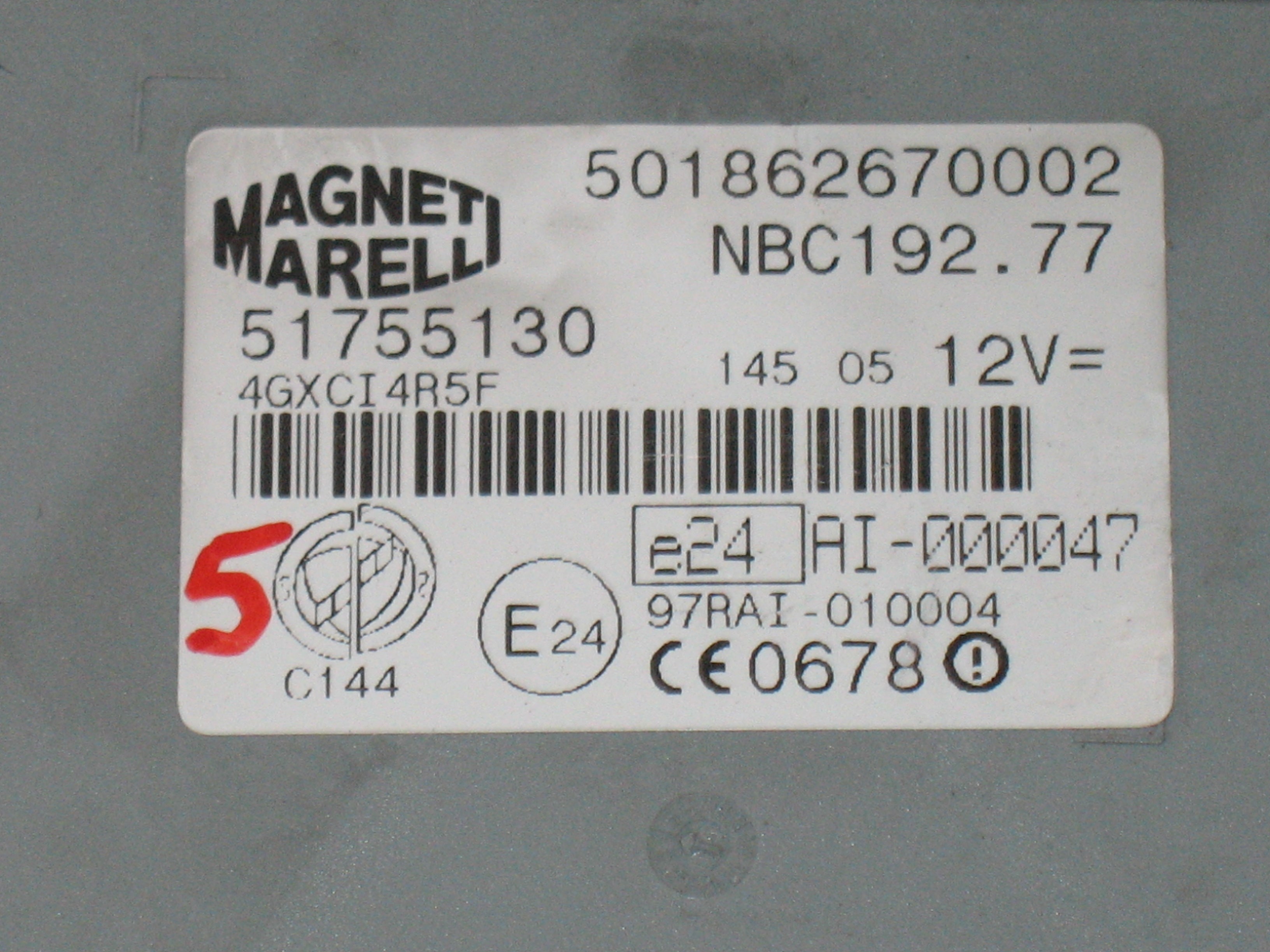 BODY COMPUTER STILO 1.9 51755130 501862670002 NBC19277