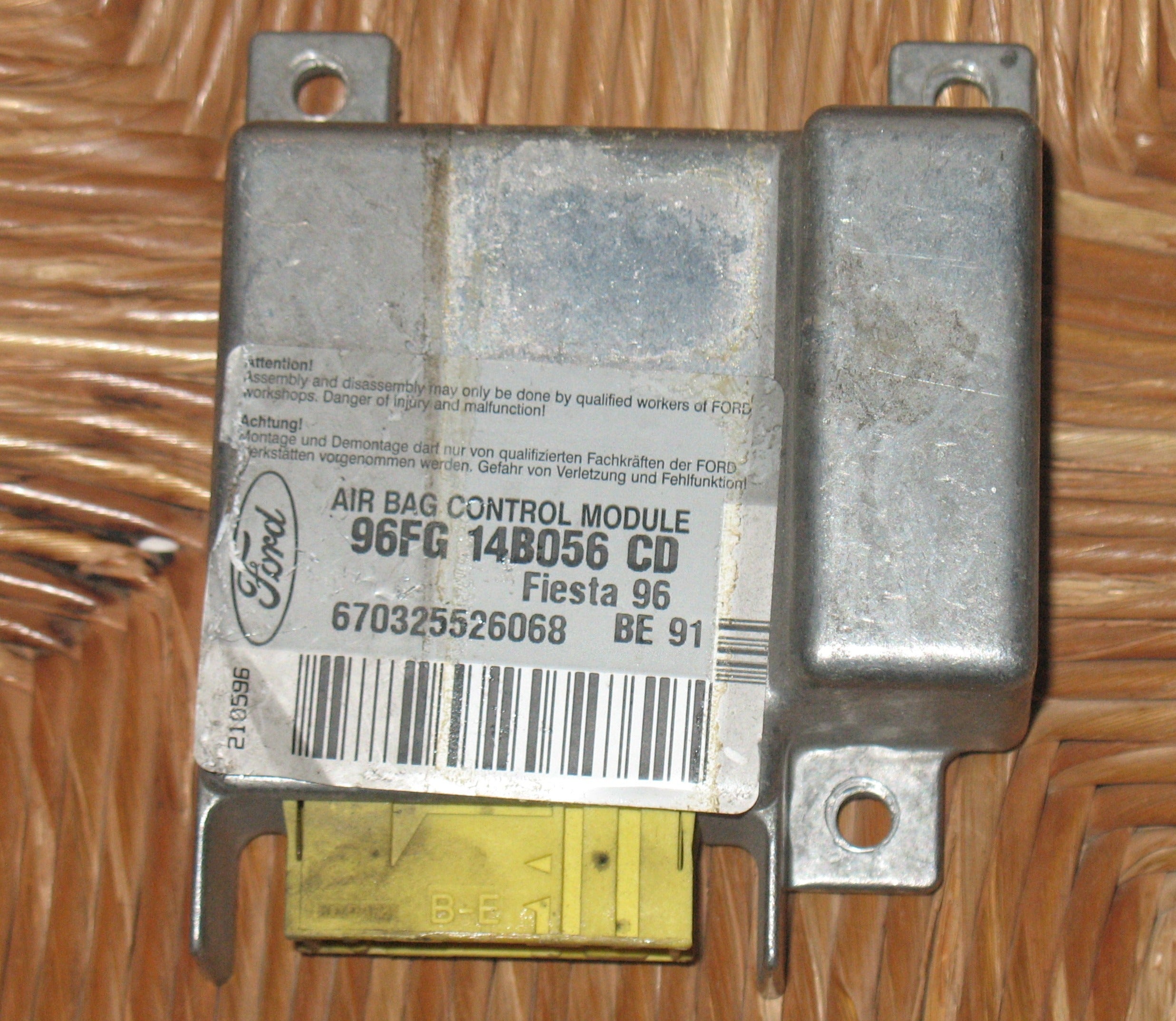 FORD FIESTA CENTRALINA AIRBAG cod. 96FG 14B056 CD 1.4 B 66KW 5M 3P (1996)