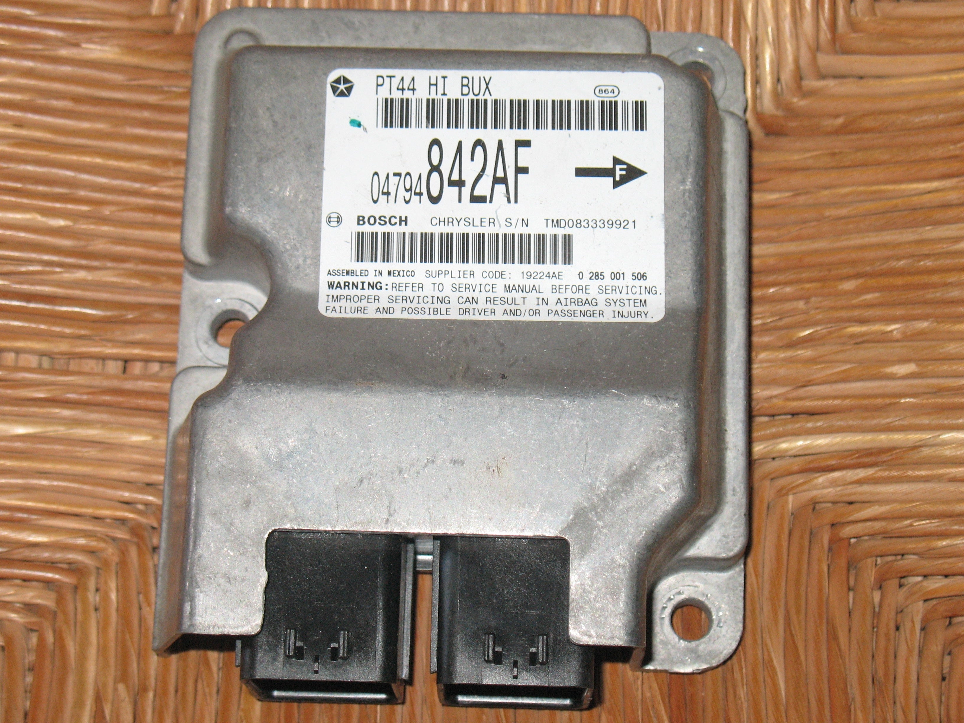 Centralina airbag E3 CHRYSLER ECU 04794842AF 143340061 0285001506