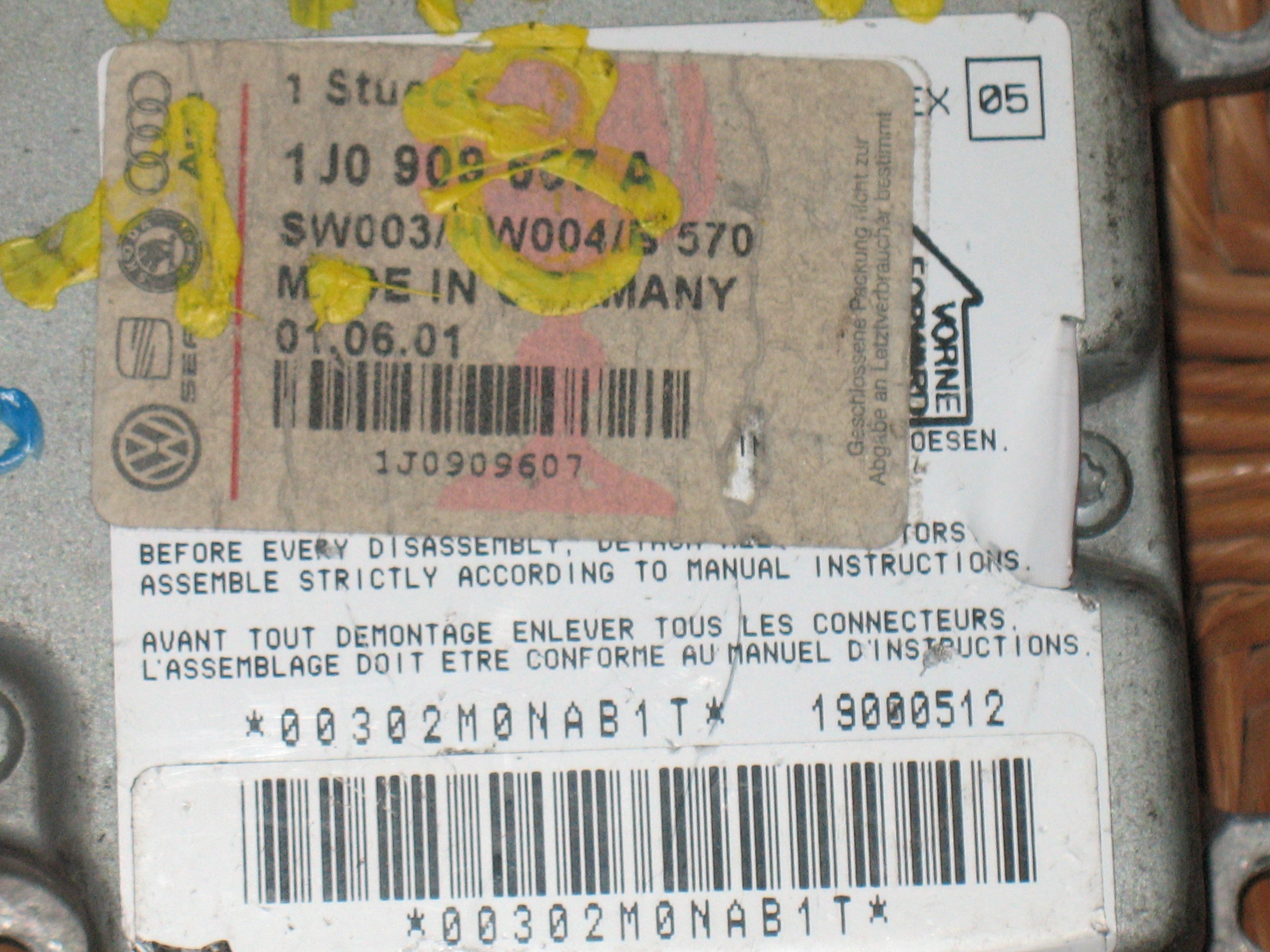 Volkswagen Audi Seat Skoda 1J0909607A Siemens 5WK4199