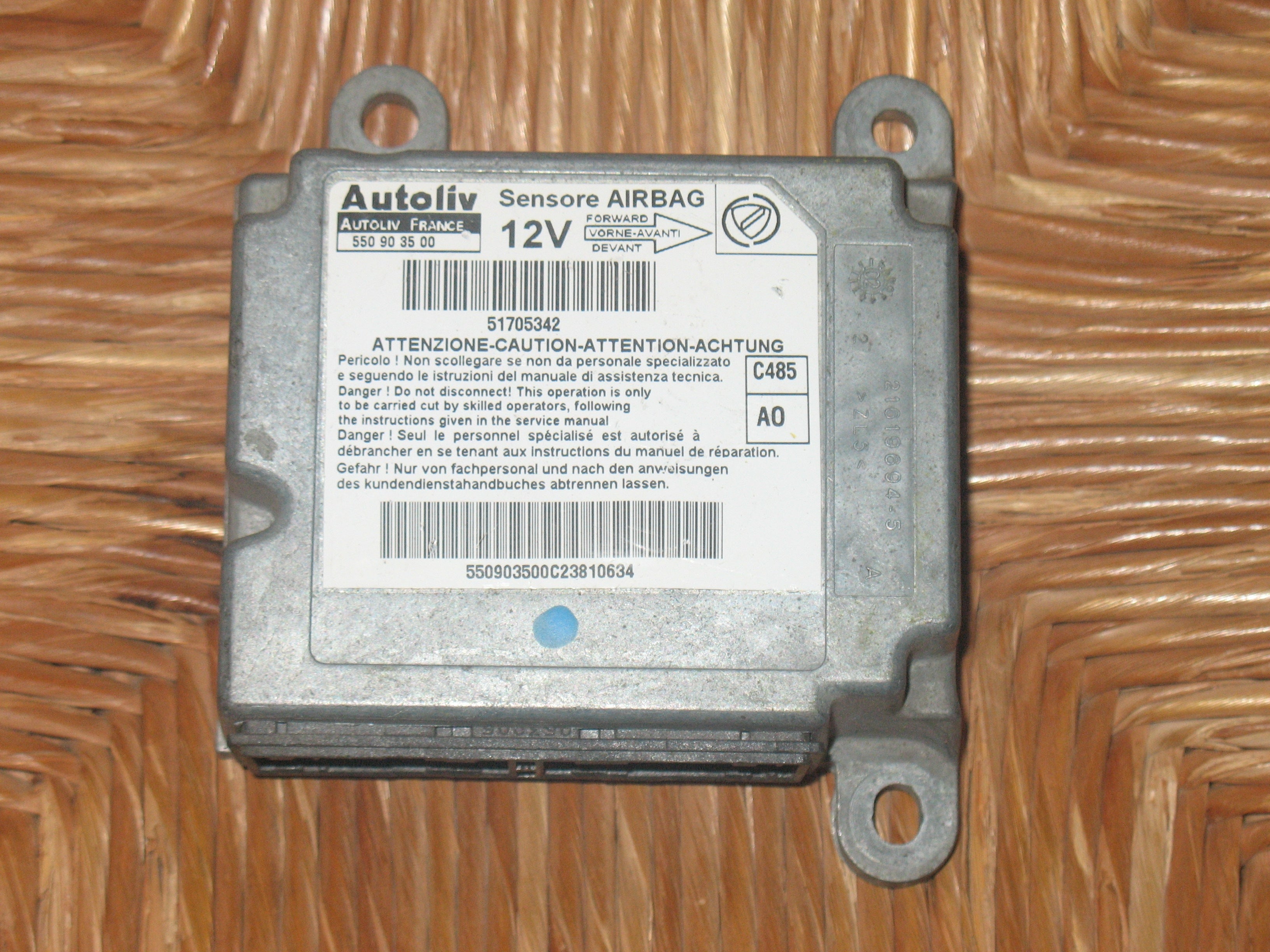 ECU airbag Autolive Fiat Doublo 550903500 51705342 C485 A0