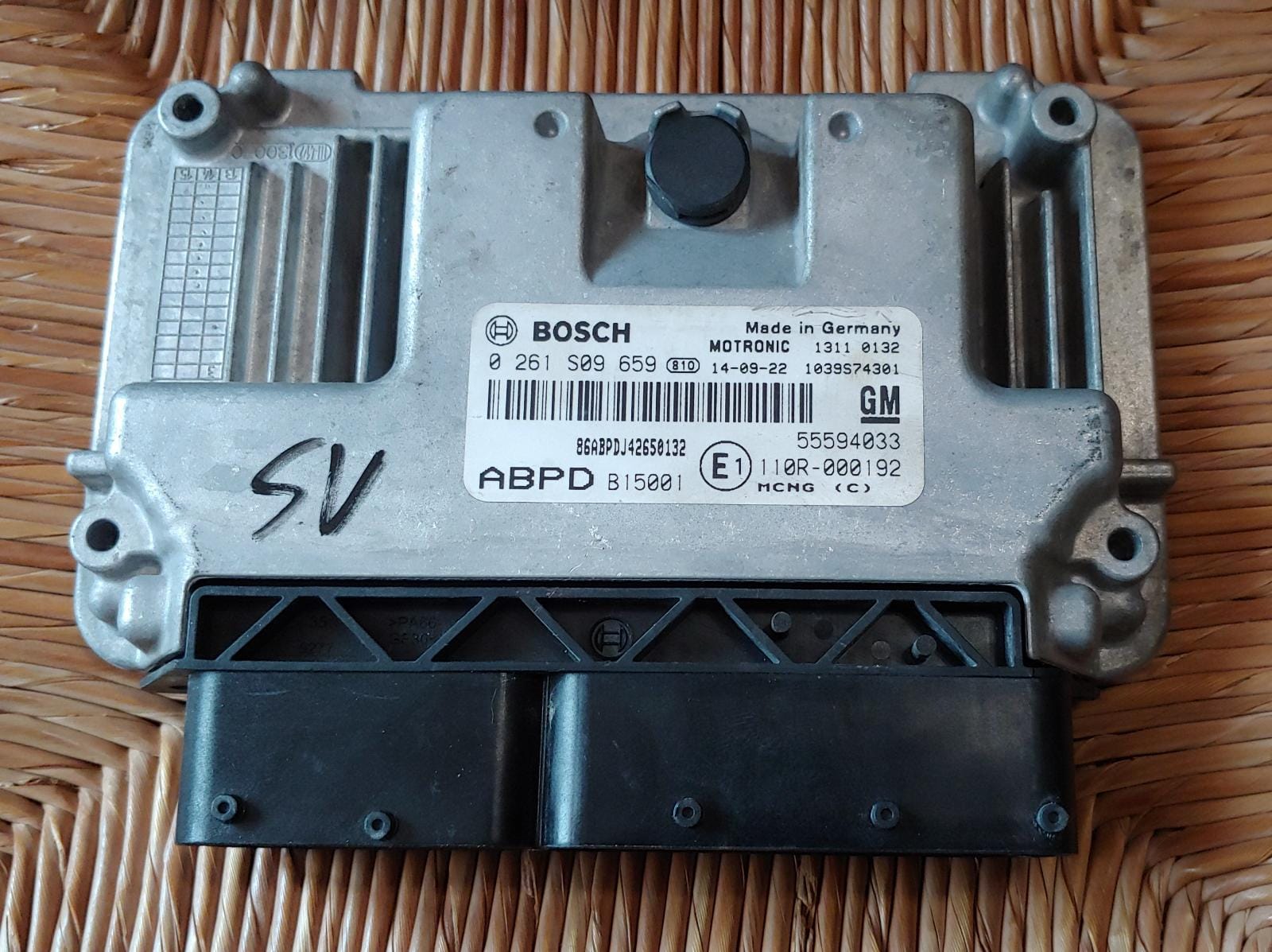ECU OPEL ZAFIRA 1.6T 0261S09659 55594033 ABPD ME7.6.4