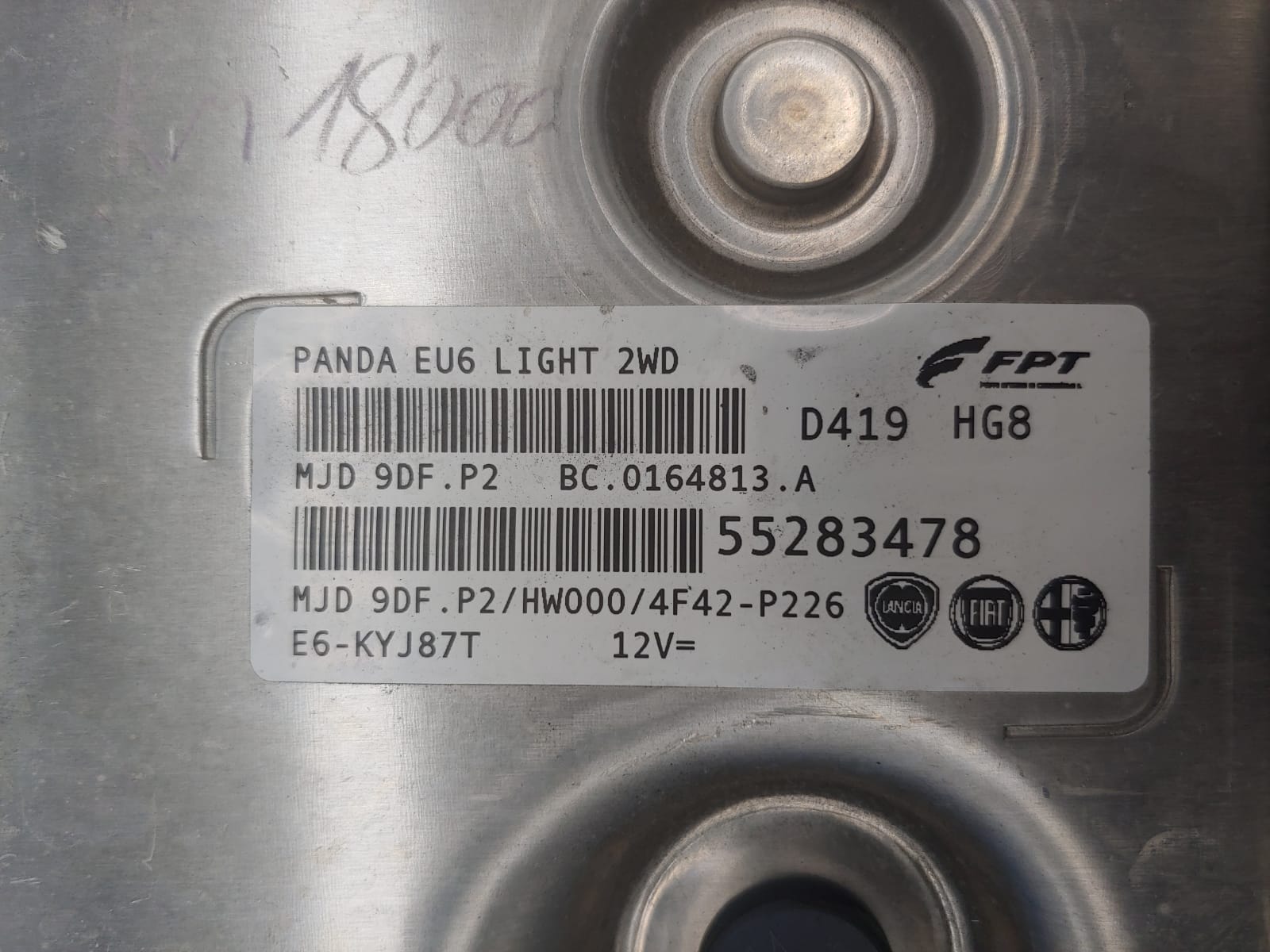 ECU FIAT PANDA 55283478 MJD9DF.P2