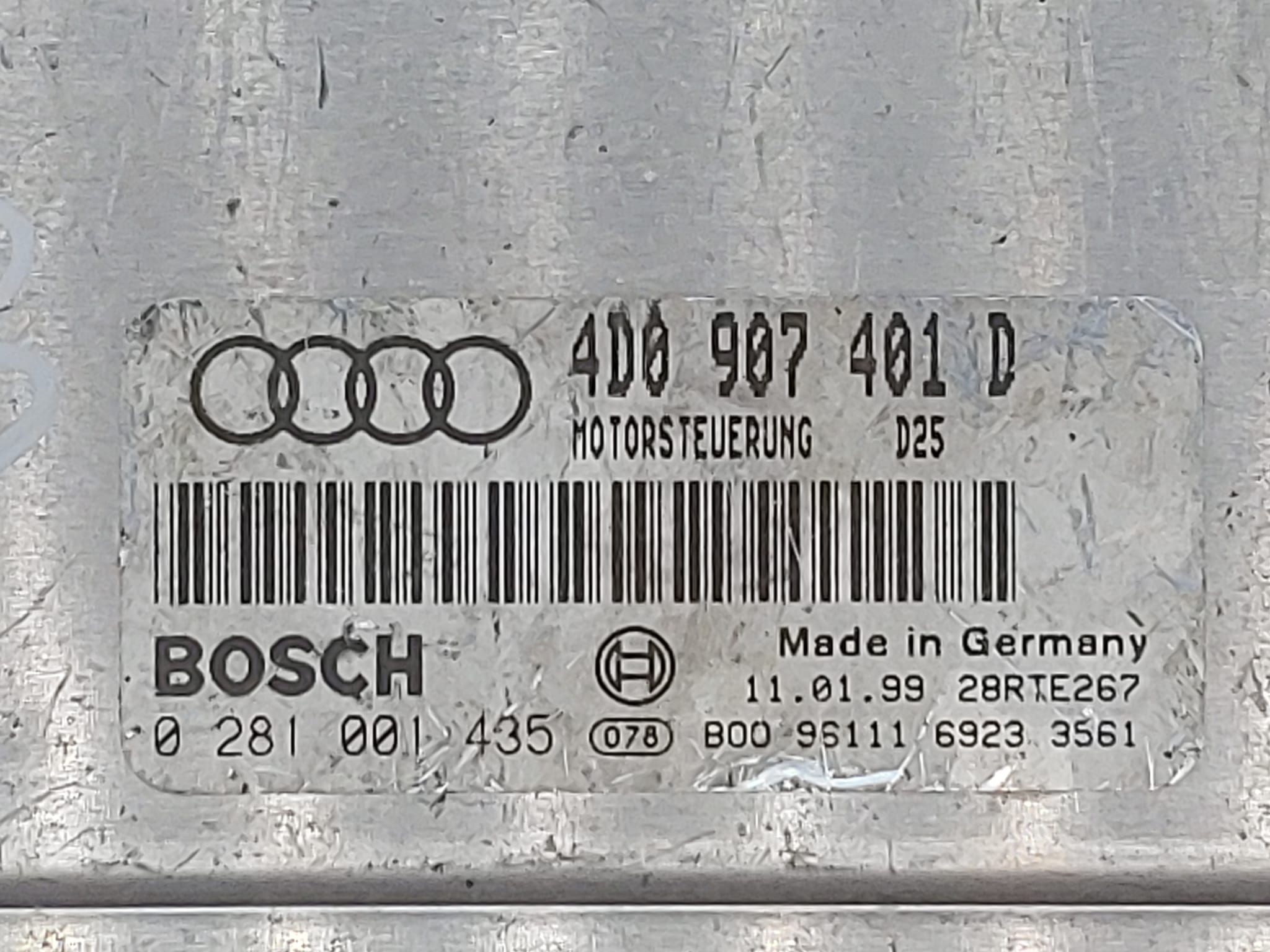 ECU CENTRALINA AUDI A6 A8 2.5 tdi EDC15 0281001435 4D0907401D