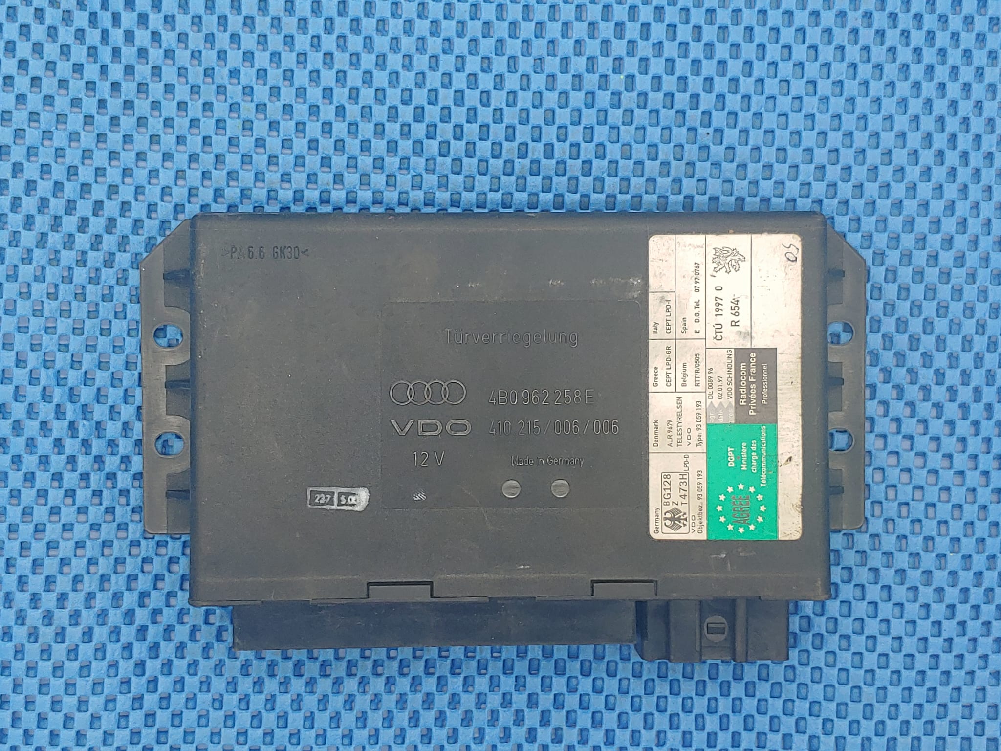 CENTRALINA MODULO COMFORT AUDI A6 CODICE: 4B0962258E