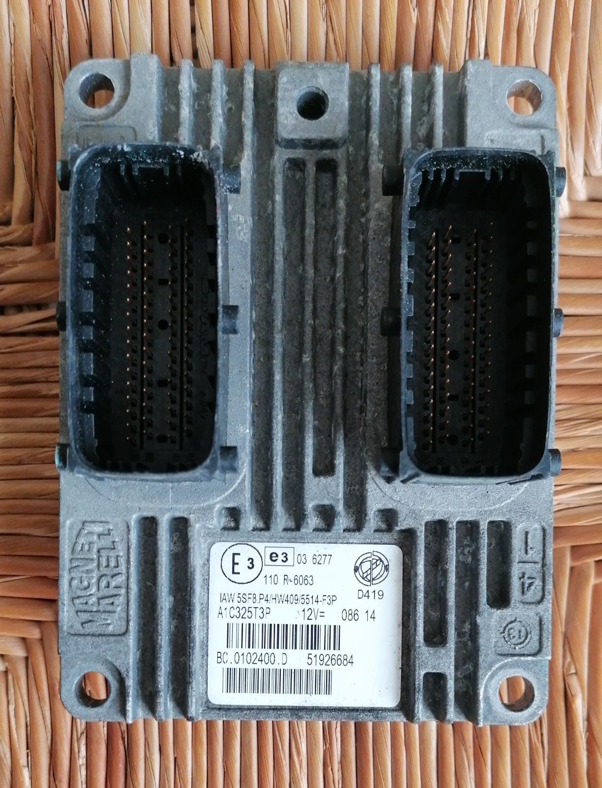 ECU IAW 5SF8.P4/HW409/5514.F3P 51926684 FIAT PANDA 1.2 8V 69CV