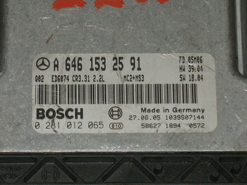MERCEDES BENZ VITO EDC 16C2-7.31 2.2 ECU A6461532591 0281012065 CR3.31