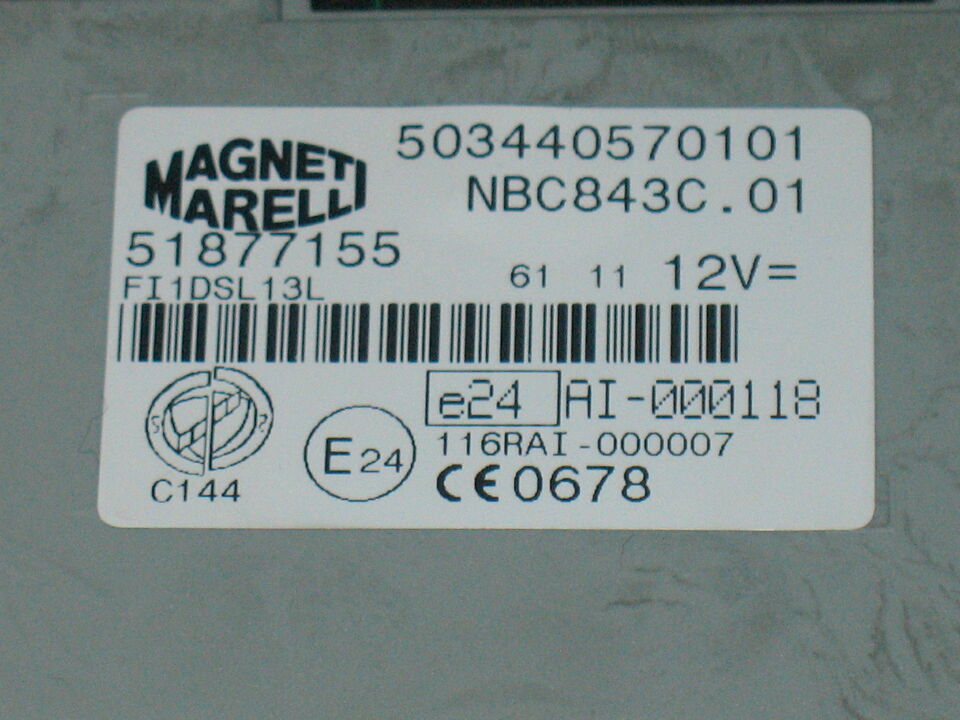 BODY COMPUTER FIAT LANCIA 51877155 503440570102 503440570101