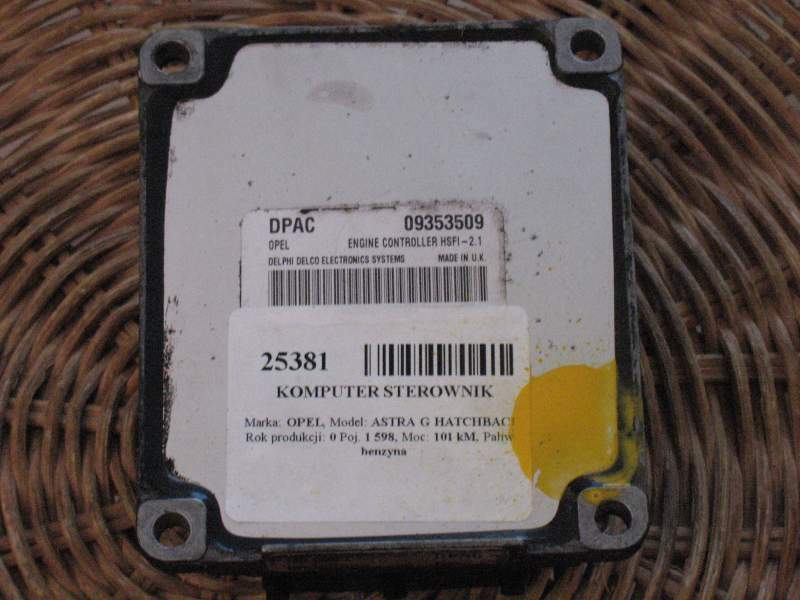 Ecu opel astra corsa zafira delphi 09353509 dpac hsfi-2.1