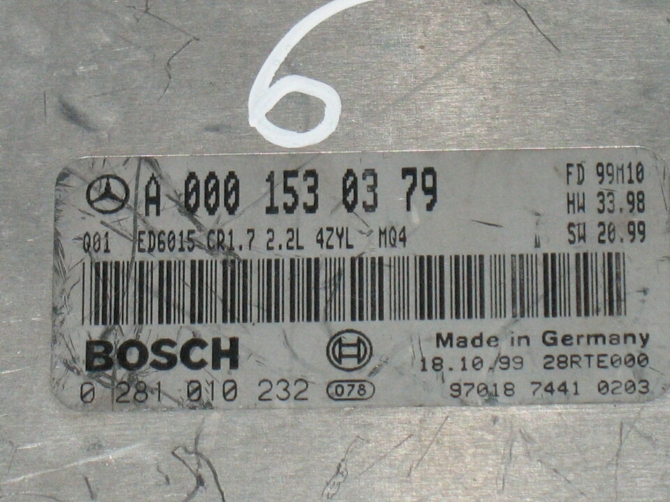ECU MERCEDES VITO 2.2 CDI 0281010232 A0001530379 CR1.7 EDC15C0-5.24