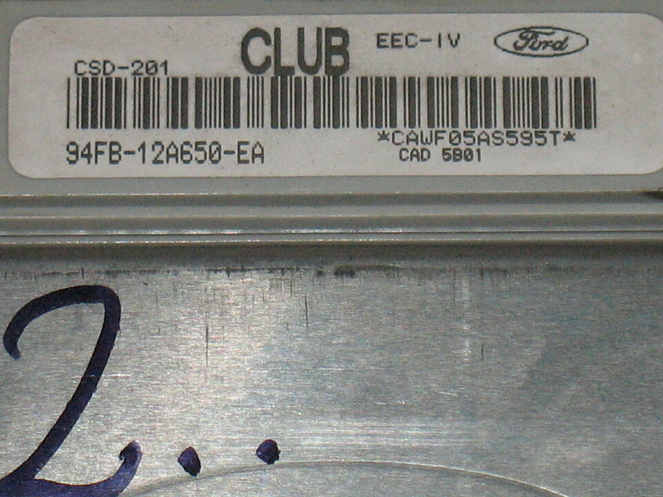 ECU FORD FIESTA MK3 1.3 CSD-201 94FB-12A650-EA 94FB12A650EA CLUB