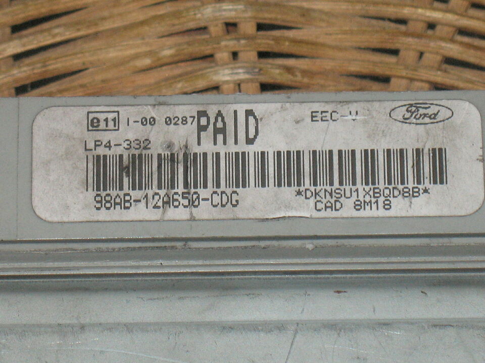 Ecu ford focus 1.6 visteon 98AB 12A650 CDG PAID lp4-332 eec v