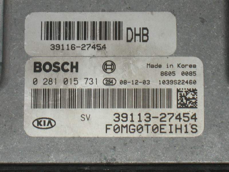 ECU CENTRALINA Kia MAGENTIS 2.0 crdi 0281015731 EDC 16C39-5.41