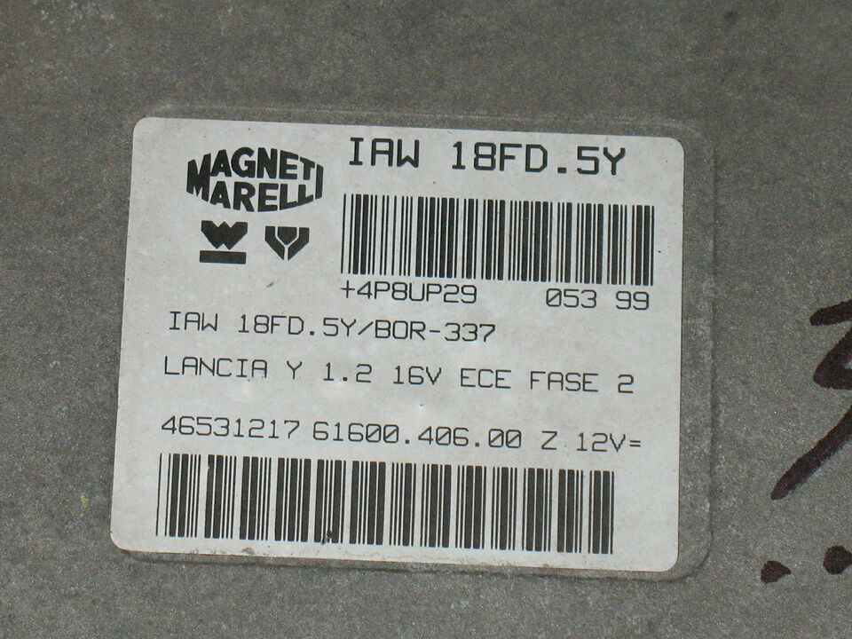 Ecu centralina motore 1.2 16v iaw 18fd.5y lancia y 46531217