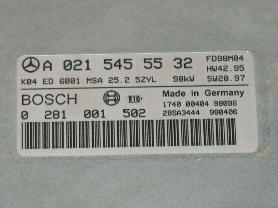 ECU MERCEDES SPRINTER 212D W901 BOSCH 0281001502 A0215455532
