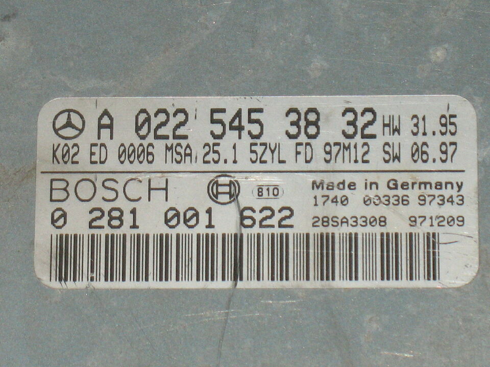 ECU MERCEDES W202 C250 2.5 TD A0225453832 0281001622