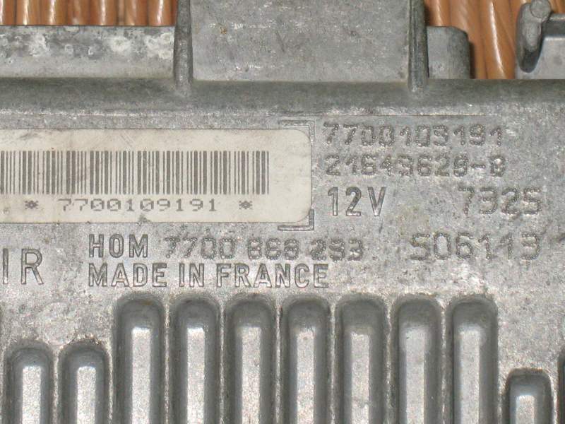 Ecu Renault CLIO KANGOO 1.2 SAGEM SAFIR 7700109191 35 pin