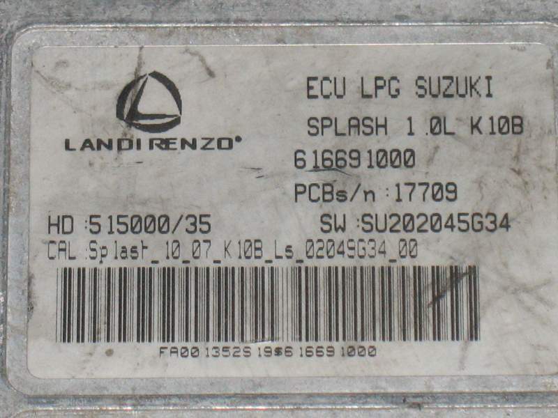 Centralina gpl Landi Renzo suzuki splash 1.0 ecu 616691000