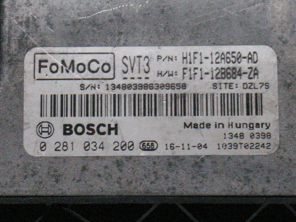 Ford Focus ECU H1F1-12A650-AD H1F112A650AD EDC17C70 0281034200
