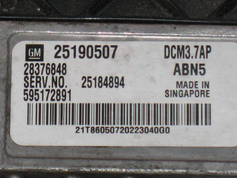 ECU OPEL ANTARA 2.2 CDTI 25190507 25184894 DCM3.7AP 2013