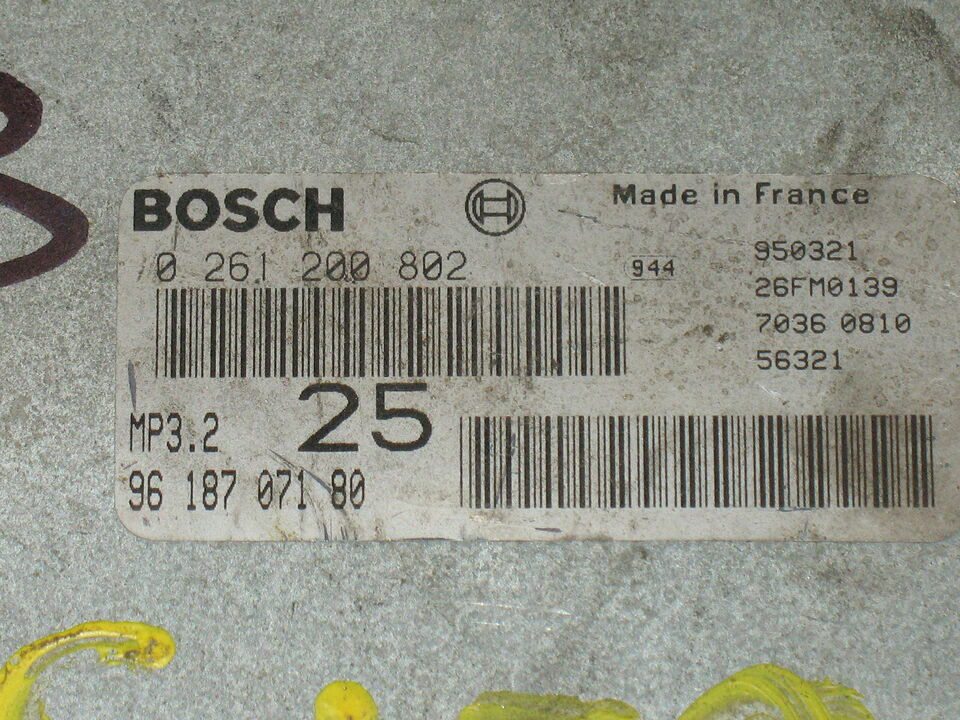 Ecu citroen peugeot ulisse 0261200802 9618707180 mp3.2